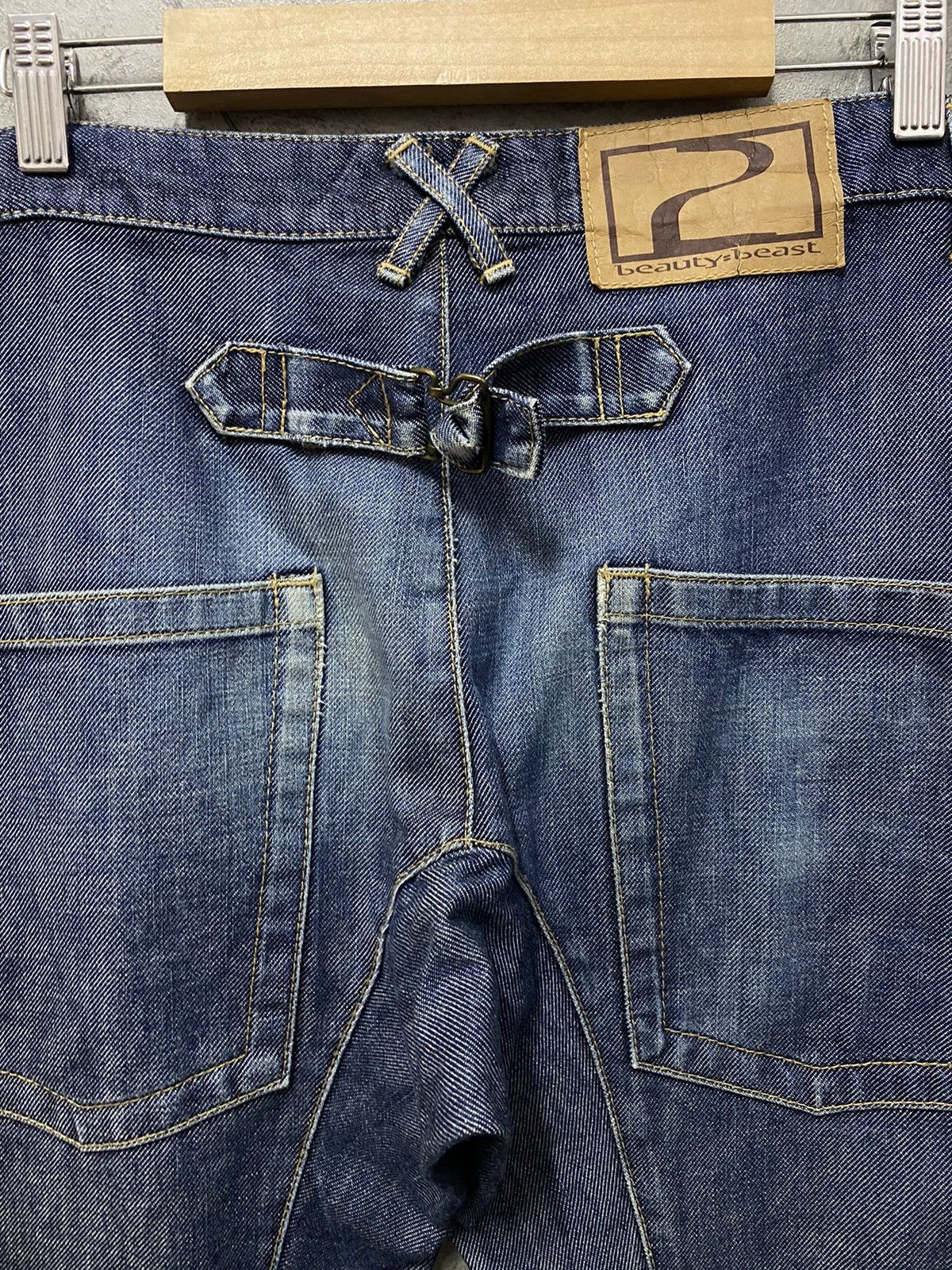 20471120 × Beauty Beast Archive 90’s Beauty Beast Engineered Buckle Back Denim Pants Size US 32 / EU 48 - 15 Thumbnail