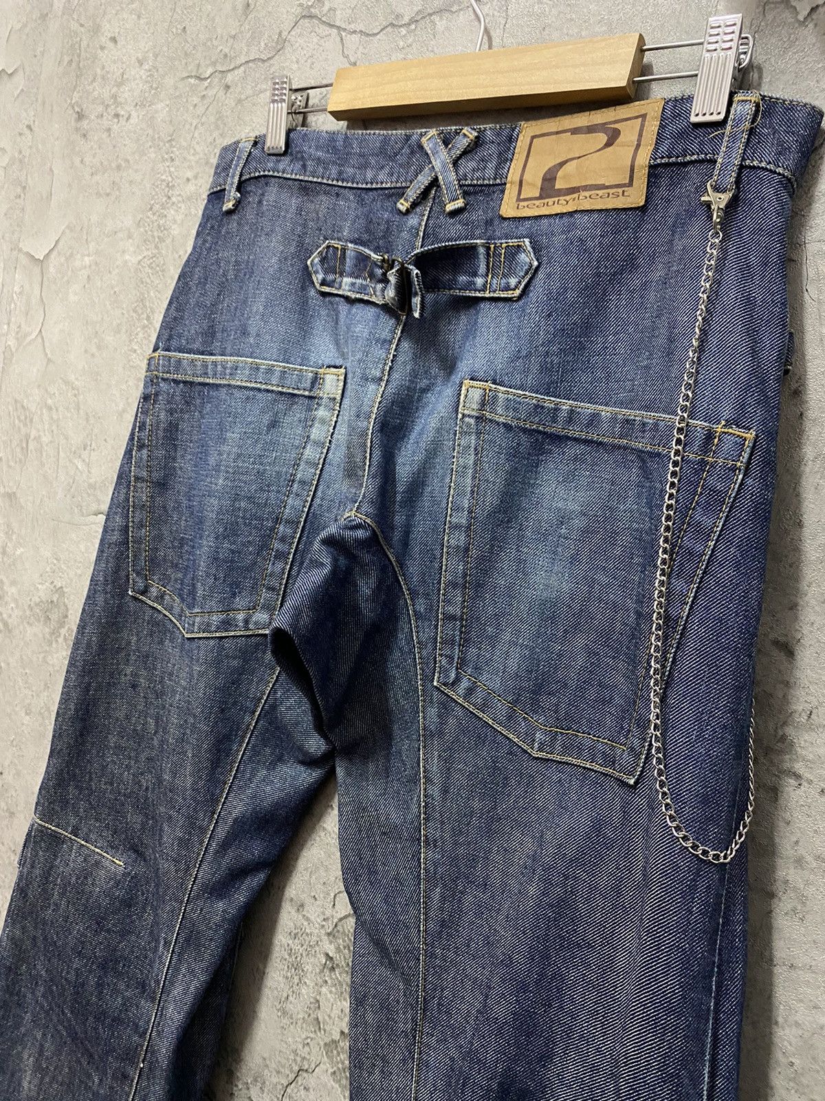 20471120 × Beauty Beast Archive 90’s Beauty Beast Engineered Buckle Back Denim Pants Size US 32 / EU 48 - 16 Thumbnail