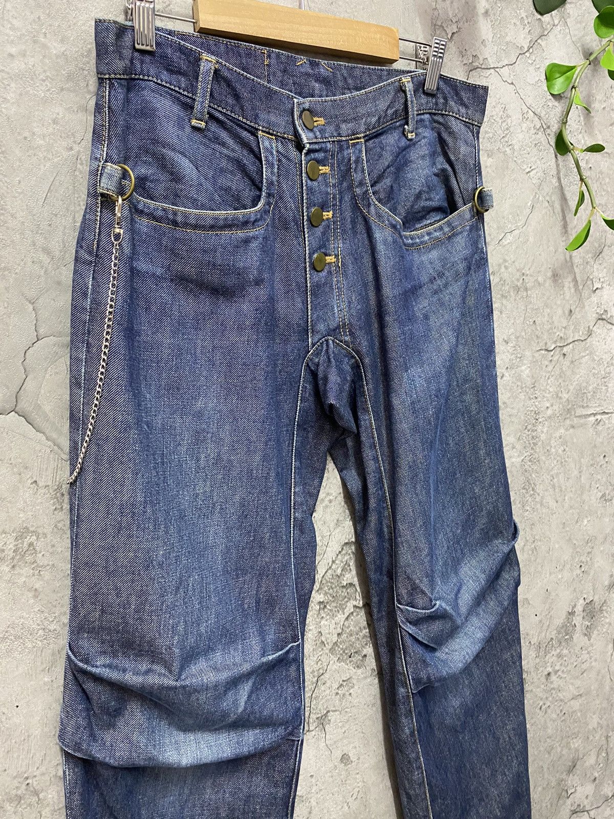 20471120 × Beauty Beast Archive 90’s Beauty Beast Engineered Buckle Back Denim Pants Size US 32 / EU 48 - 6 Thumbnail