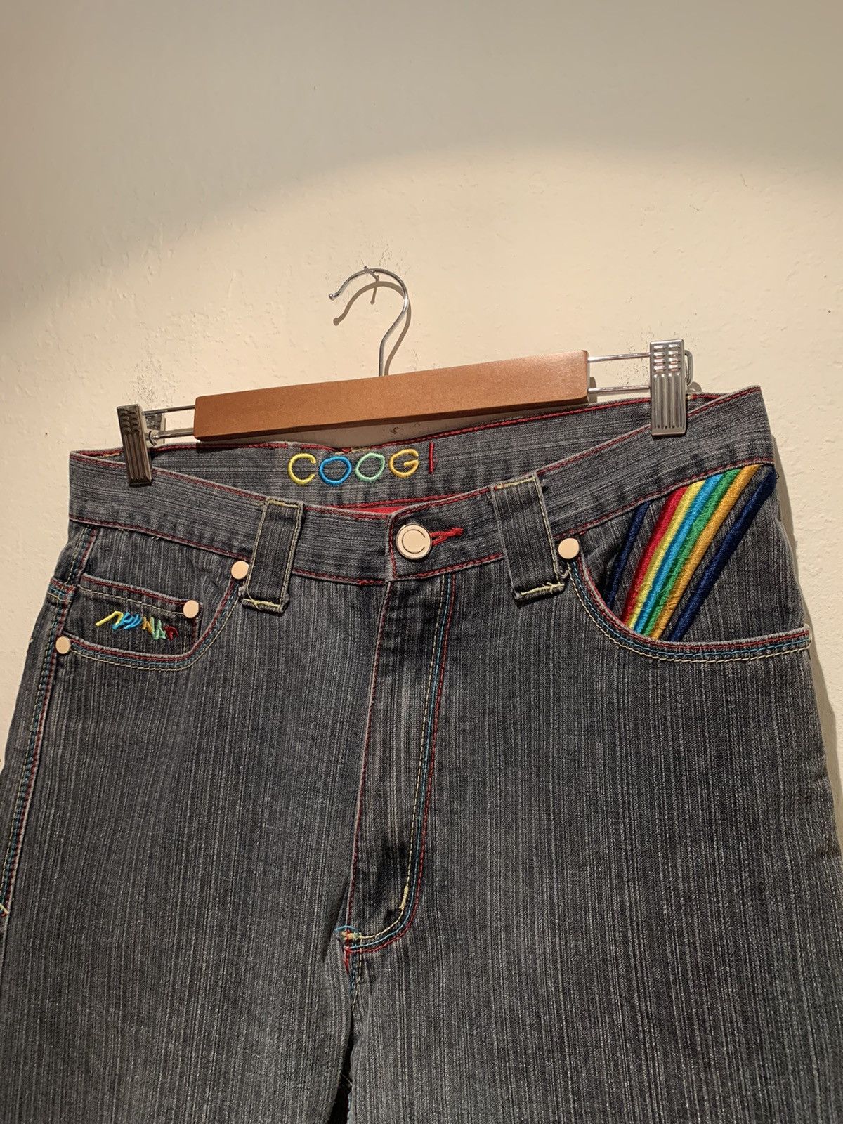 Coogi × Vintage RARE* Vintage Coogi Grateful Dead Mushroom Skull Denim Jeans Size US 32 / EU 48 - 3 Thumbnail