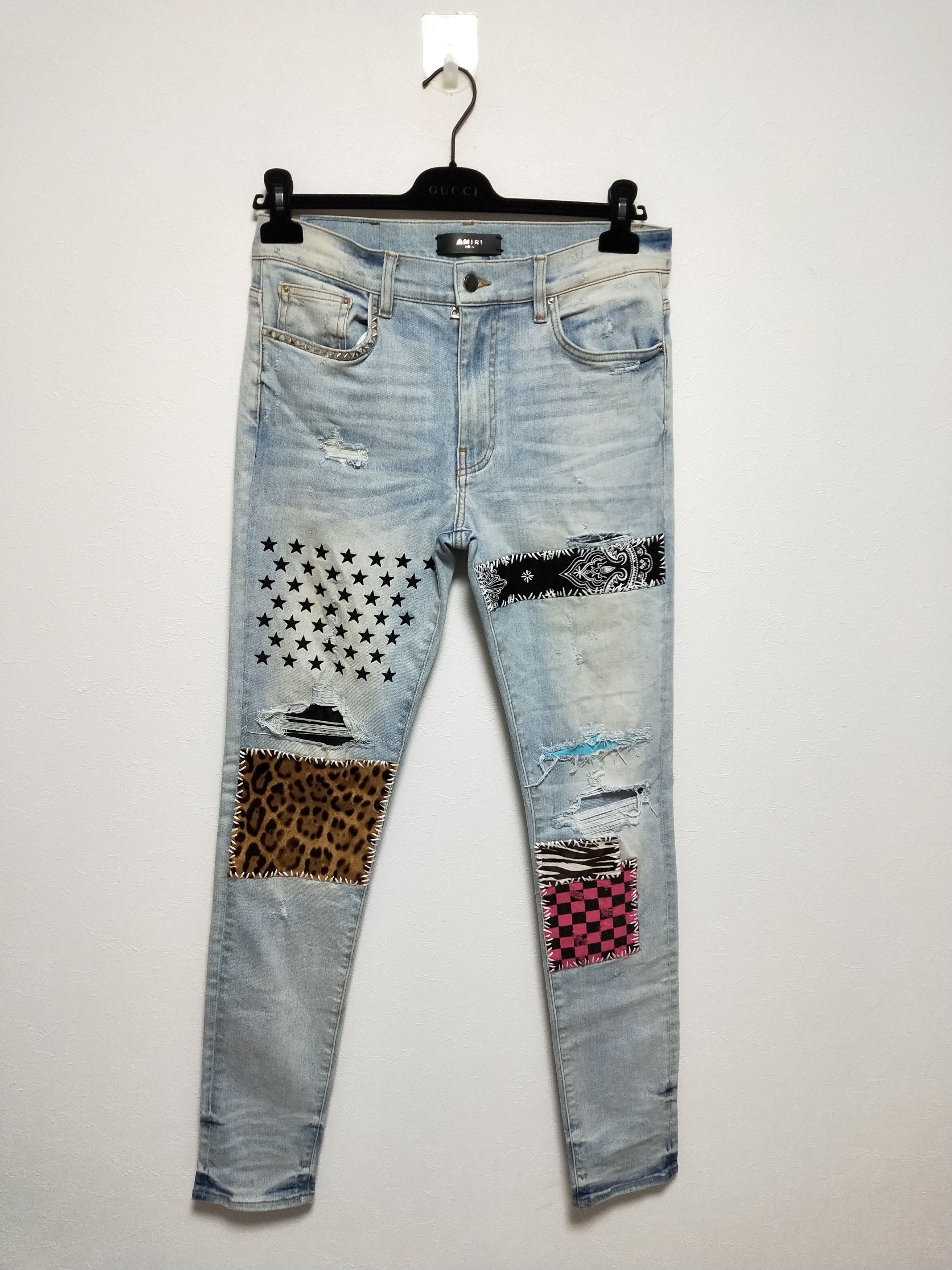 Amiri Art Patch Jeans | Grailed