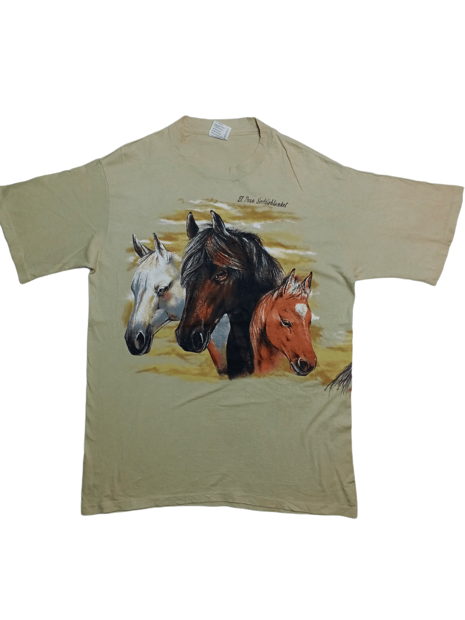 Cowboy Equipment × Habitat × Vintage Vintage Horses Cowboy Overprint Habitat T-shirt Size US L / EU 52-54 / 3 - 1 Thumbnail