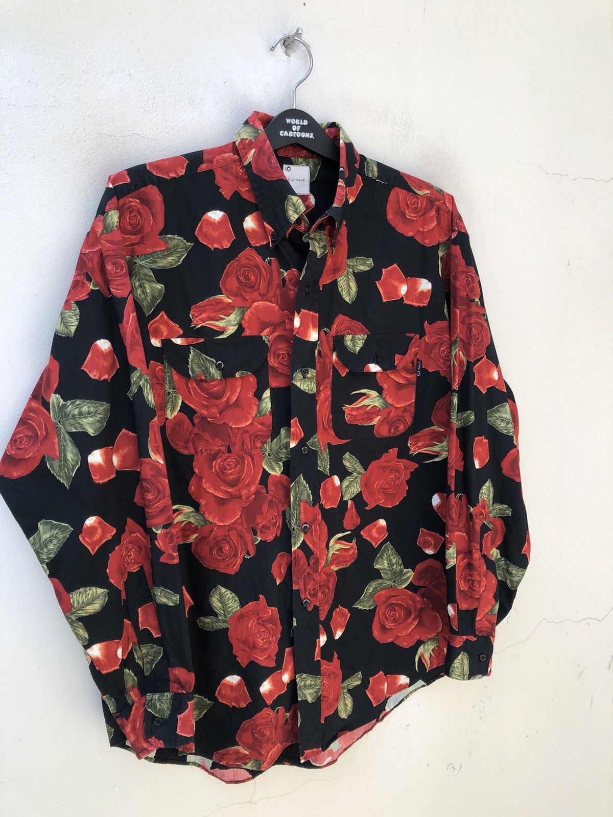 Karl Helmut Vintage Karl Helmut Japan Psychedelic Roses Button Shirt Size US M / EU 48-50 / 2 - 12 Thumbnail