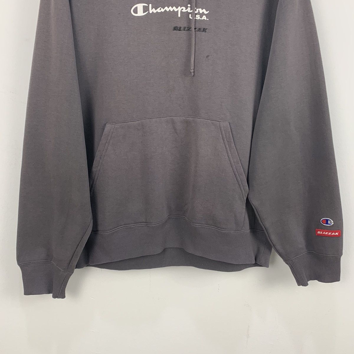 Champion × Vintage 90s CHAMPION BLIZZAK USA Spellout Pullover Hoodie Sweater Size US XL / EU 56 / 4 - 6 Thumbnail