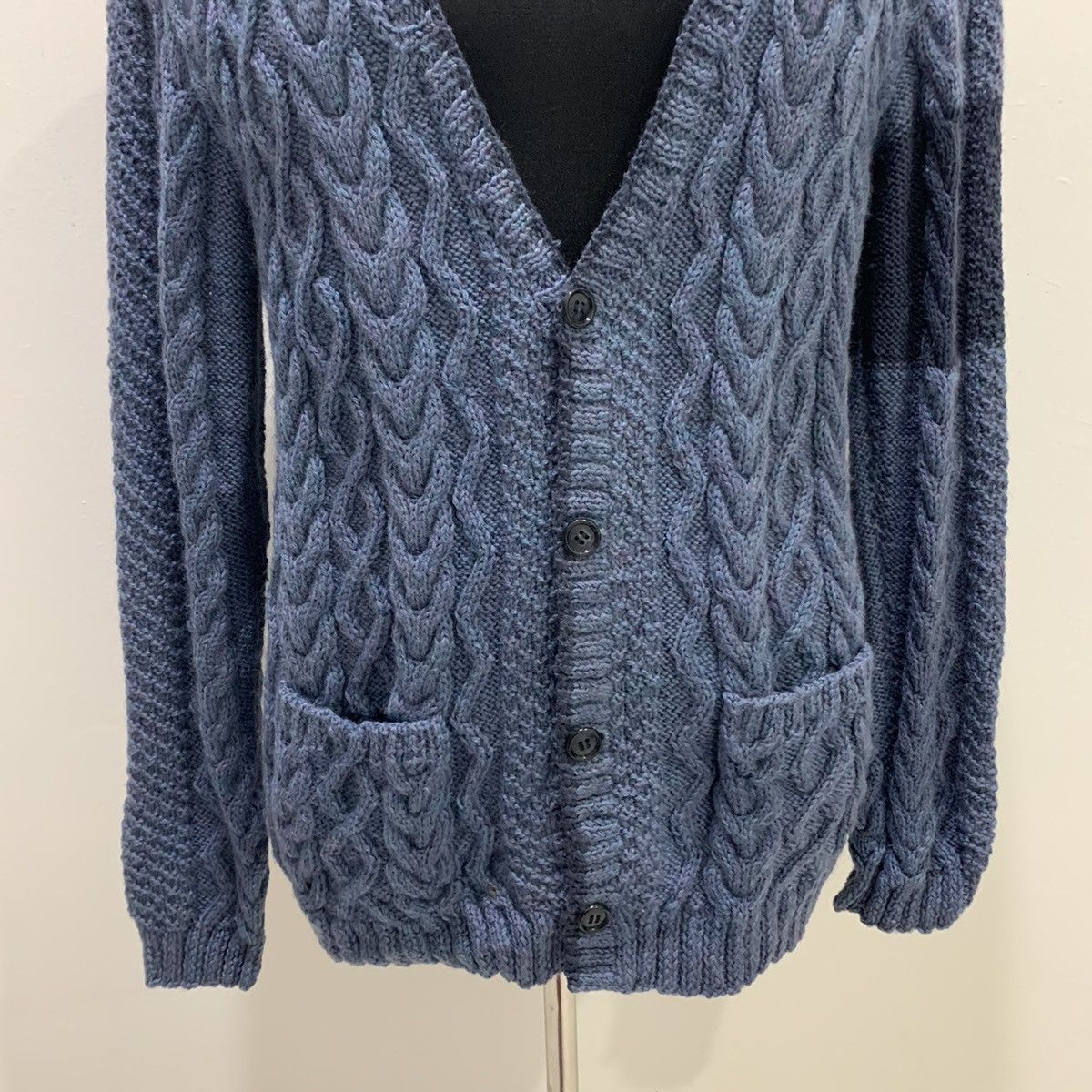 Aran Isles Knitwear × Japanese Brand Irish Aran Bendigo Merino Wool Cable Knit Cardigan Sweater Size US M / EU 48-50 / 2 - 5 Thumbnail