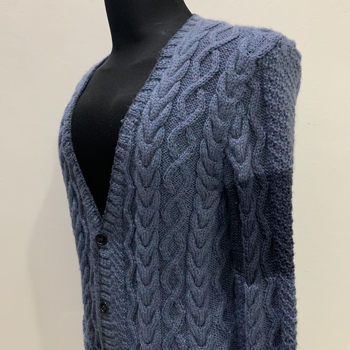 Aran Isles Knitwear × Japanese Brand Irish Aran Bendigo Merino Wool Cable Knit Cardigan Sweater Size US M / EU 48-50 / 2 - 9 Thumbnail