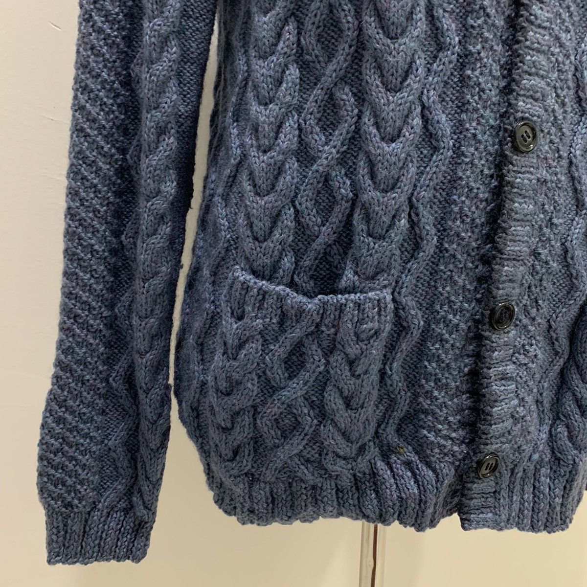 Aran Isles Knitwear × Japanese Brand Irish Aran Bendigo Merino Wool Cable Knit Cardigan Sweater Size US M / EU 48-50 / 2 - 6 Thumbnail