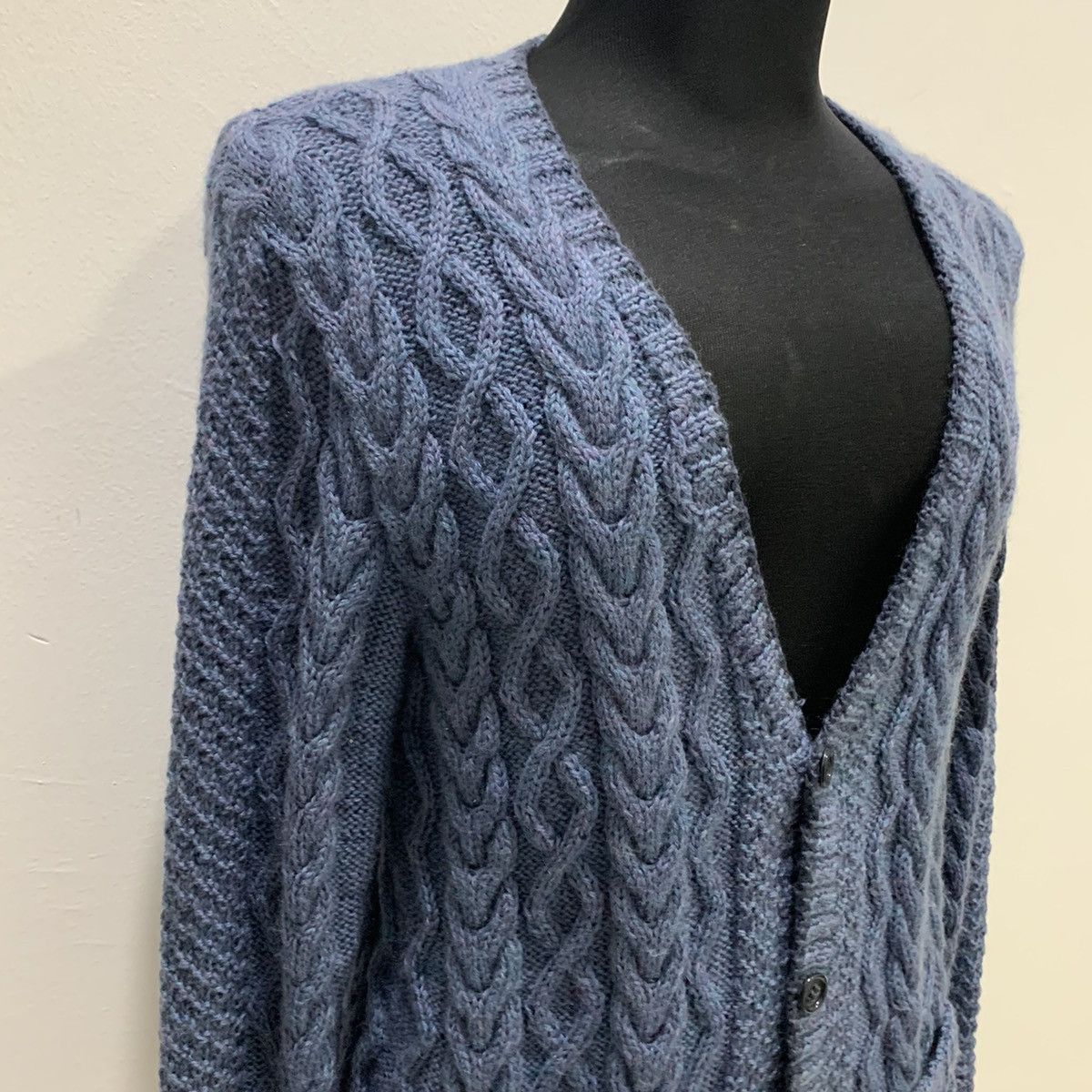 Aran Isles Knitwear × Japanese Brand Irish Aran Bendigo Merino Wool Cable Knit Cardigan Sweater Size US M / EU 48-50 / 2 - 8 Thumbnail