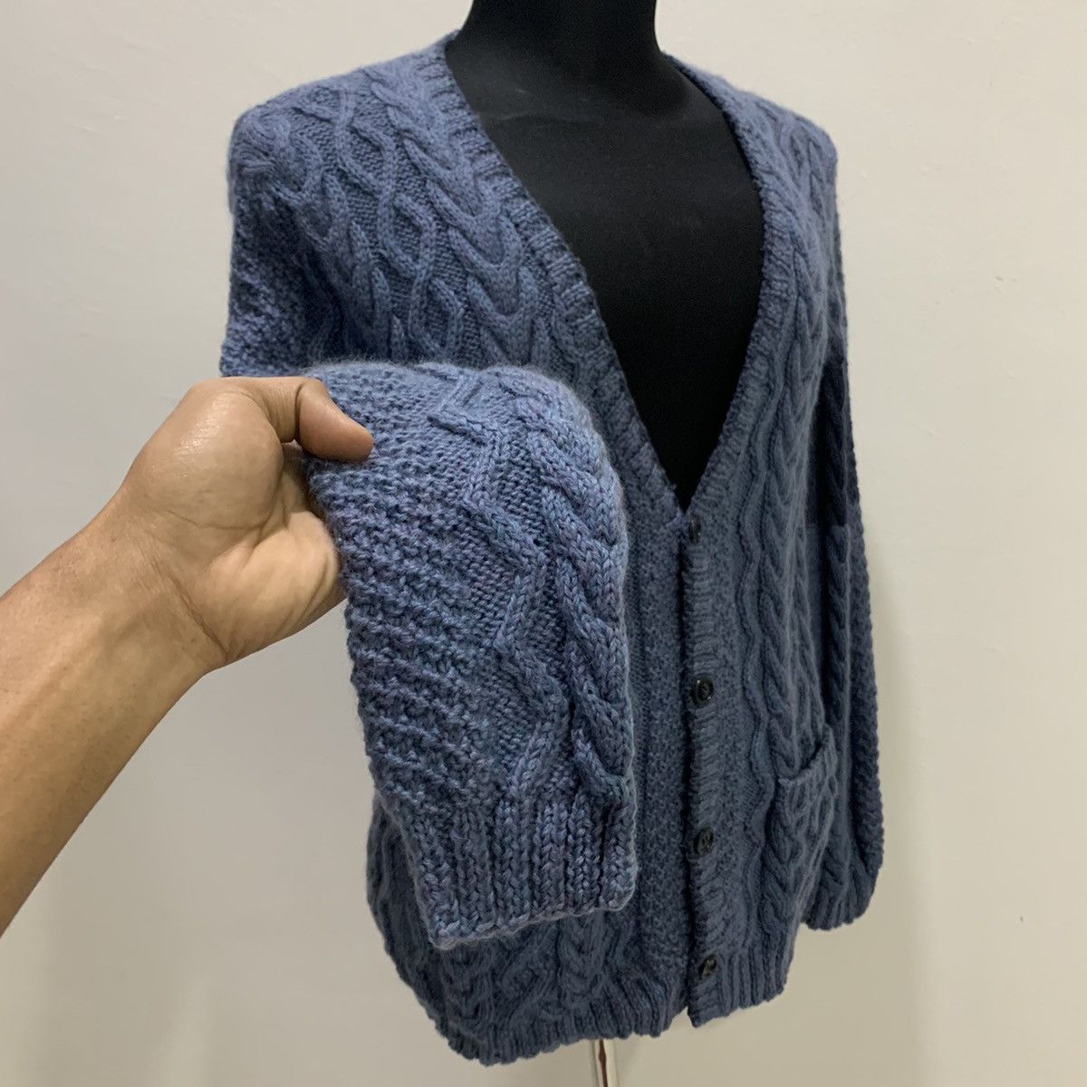 Aran Isles Knitwear × Japanese Brand Irish Aran Bendigo Merino Wool Cable Knit Cardigan Sweater Size US M / EU 48-50 / 2 - 10 Thumbnail