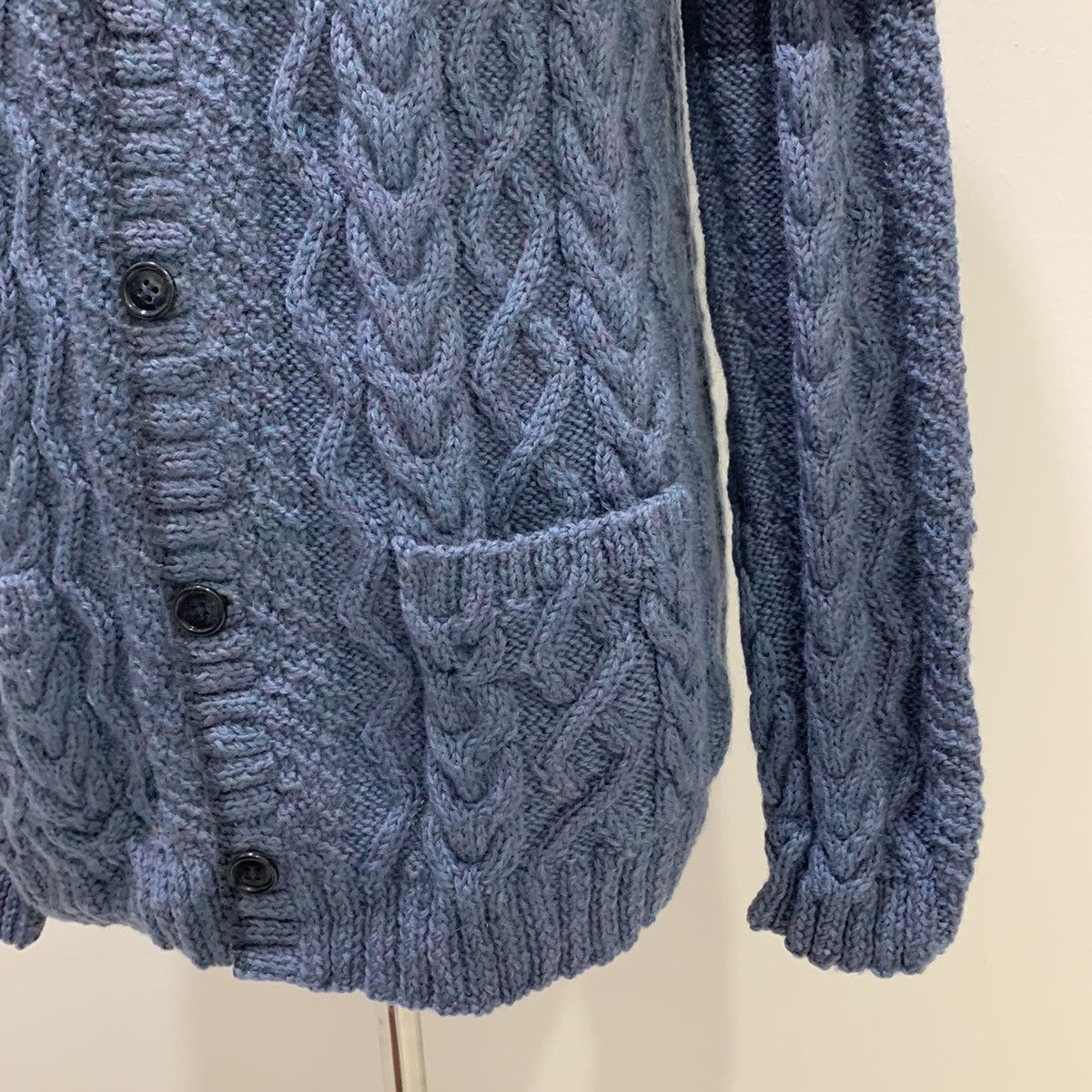 Aran Isles Knitwear × Japanese Brand Irish Aran Bendigo Merino Wool Cable Knit Cardigan Sweater Size US M / EU 48-50 / 2 - 7 Thumbnail