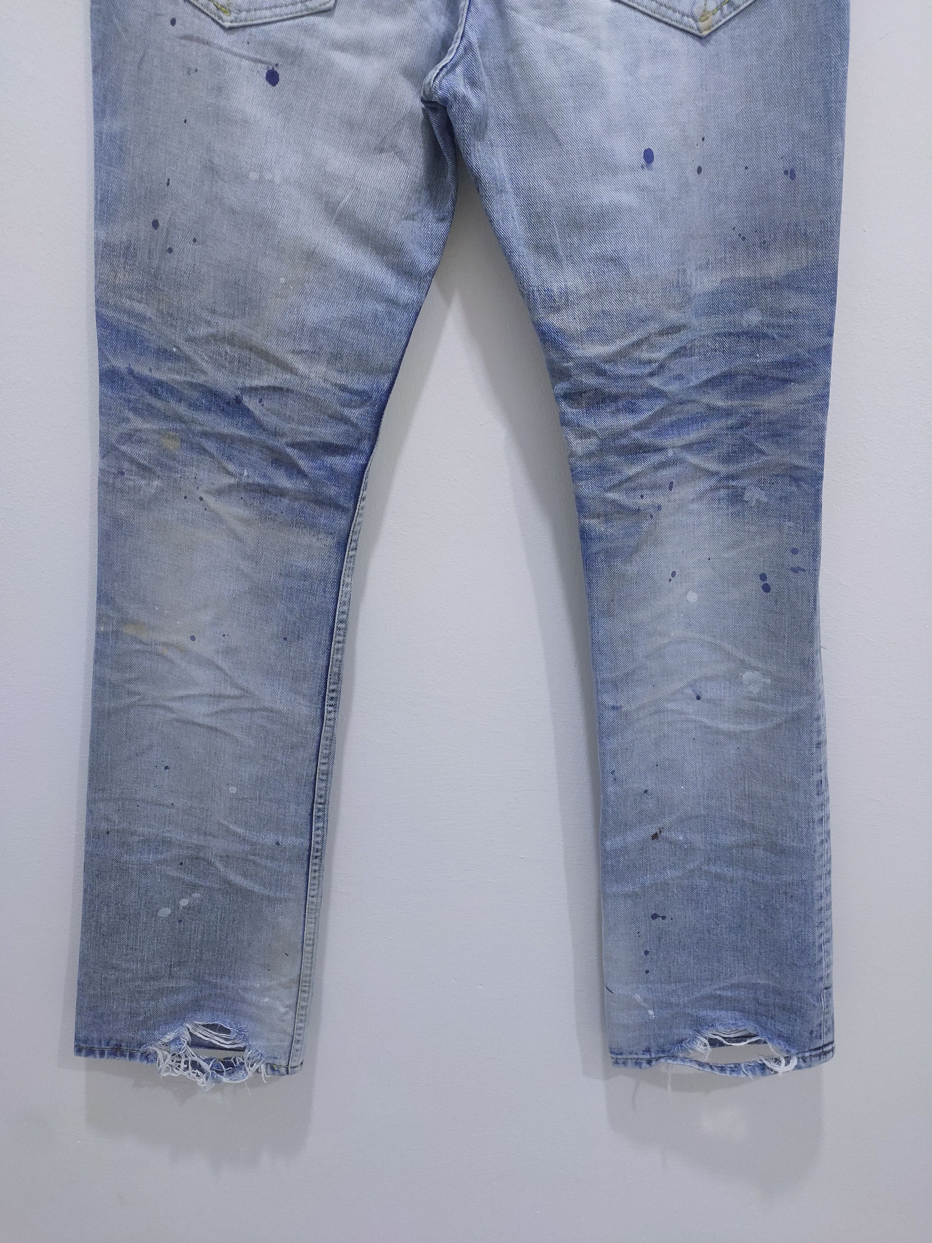 Japanese Brand × Seditionaries WIN & SONS Boro Patchwork Rugged Paint Splatter Denim Jeans Size US 30 / EU 46 - 14 Thumbnail