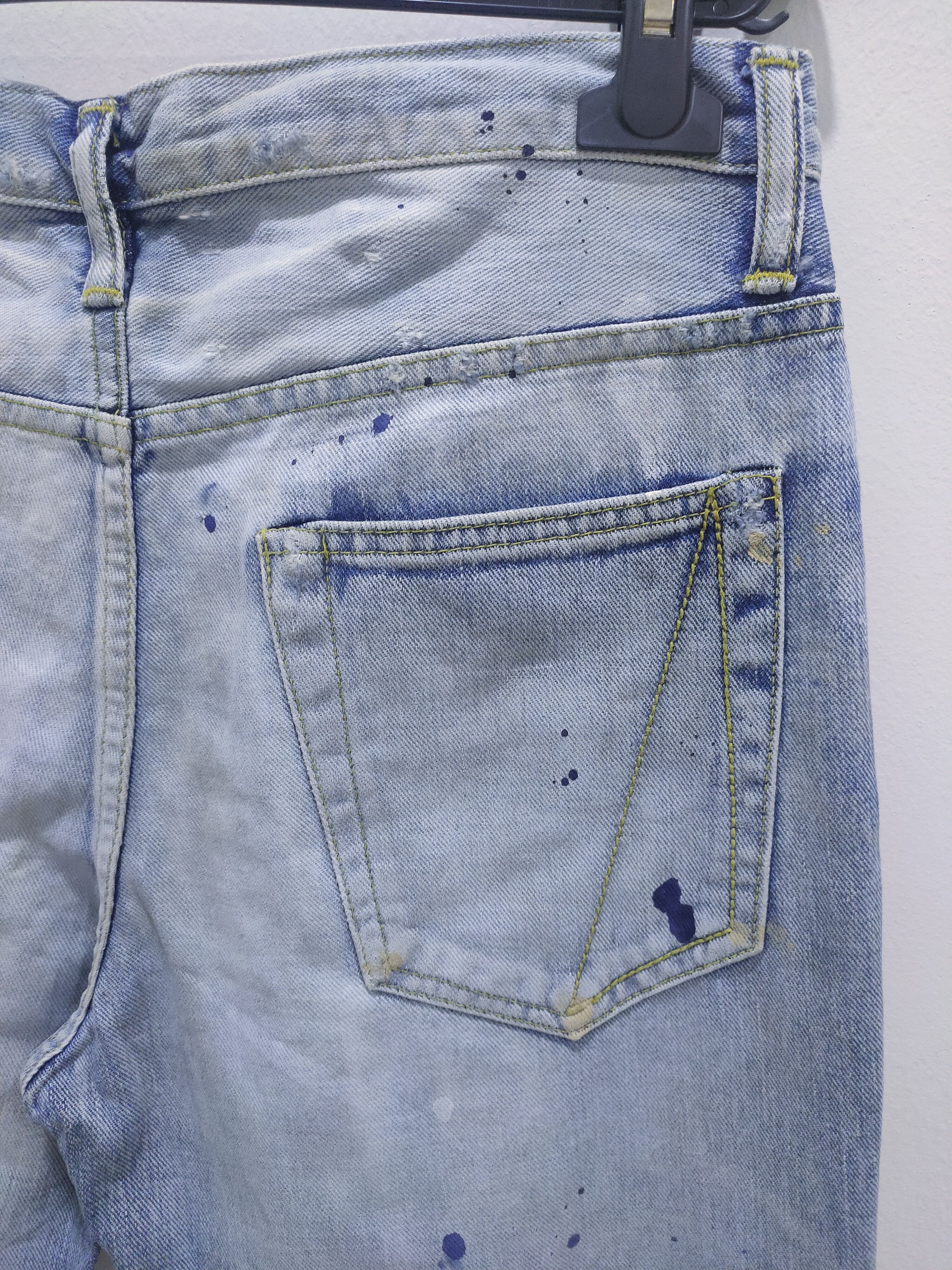 Japanese Brand × Seditionaries WIN & SONS Boro Patchwork Rugged Paint Splatter Denim Jeans Size US 30 / EU 46 - 17 Thumbnail