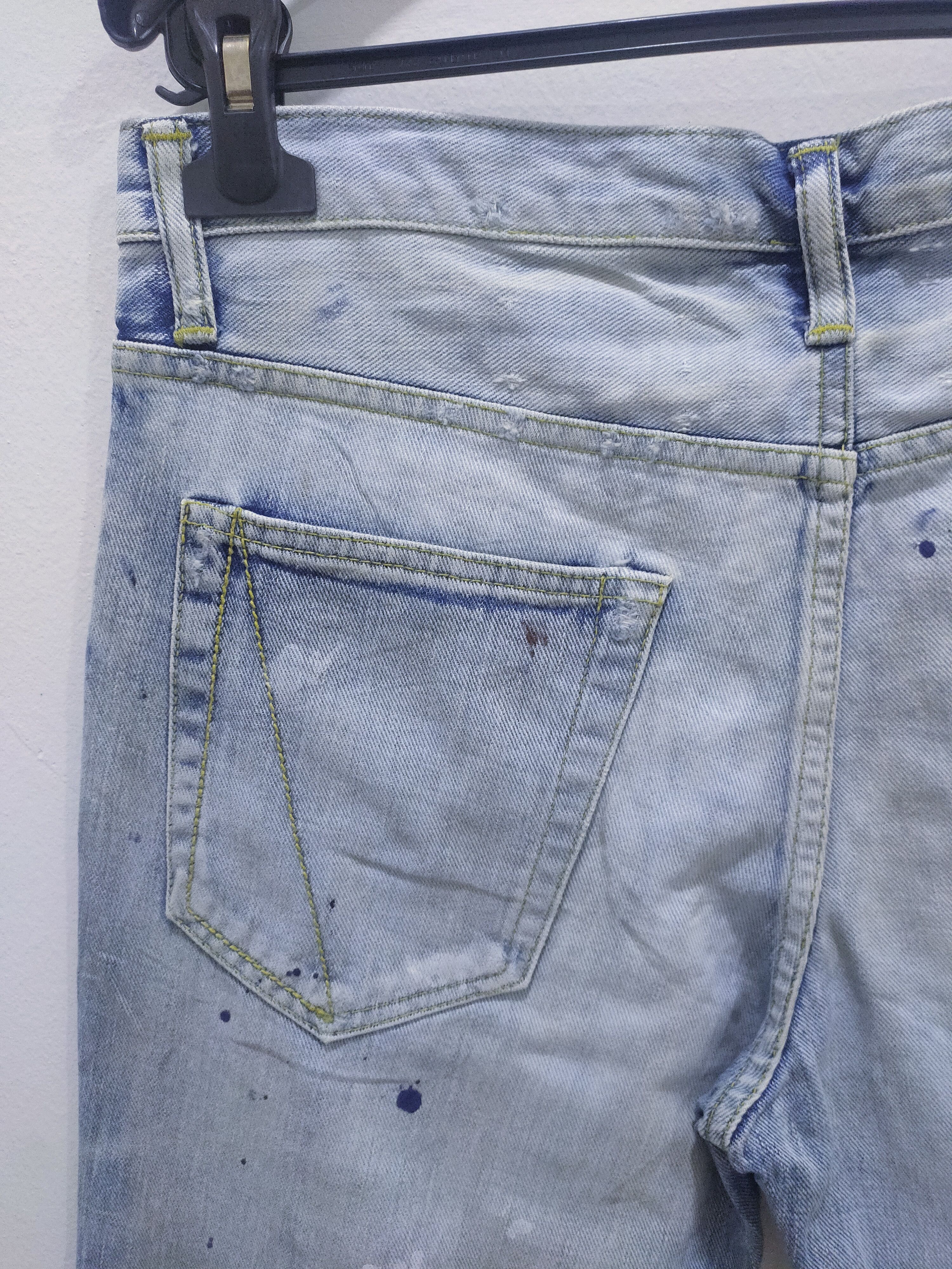 Japanese Brand × Seditionaries WIN & SONS Boro Patchwork Rugged Paint Splatter Denim Jeans Size US 30 / EU 46 - 16 Thumbnail