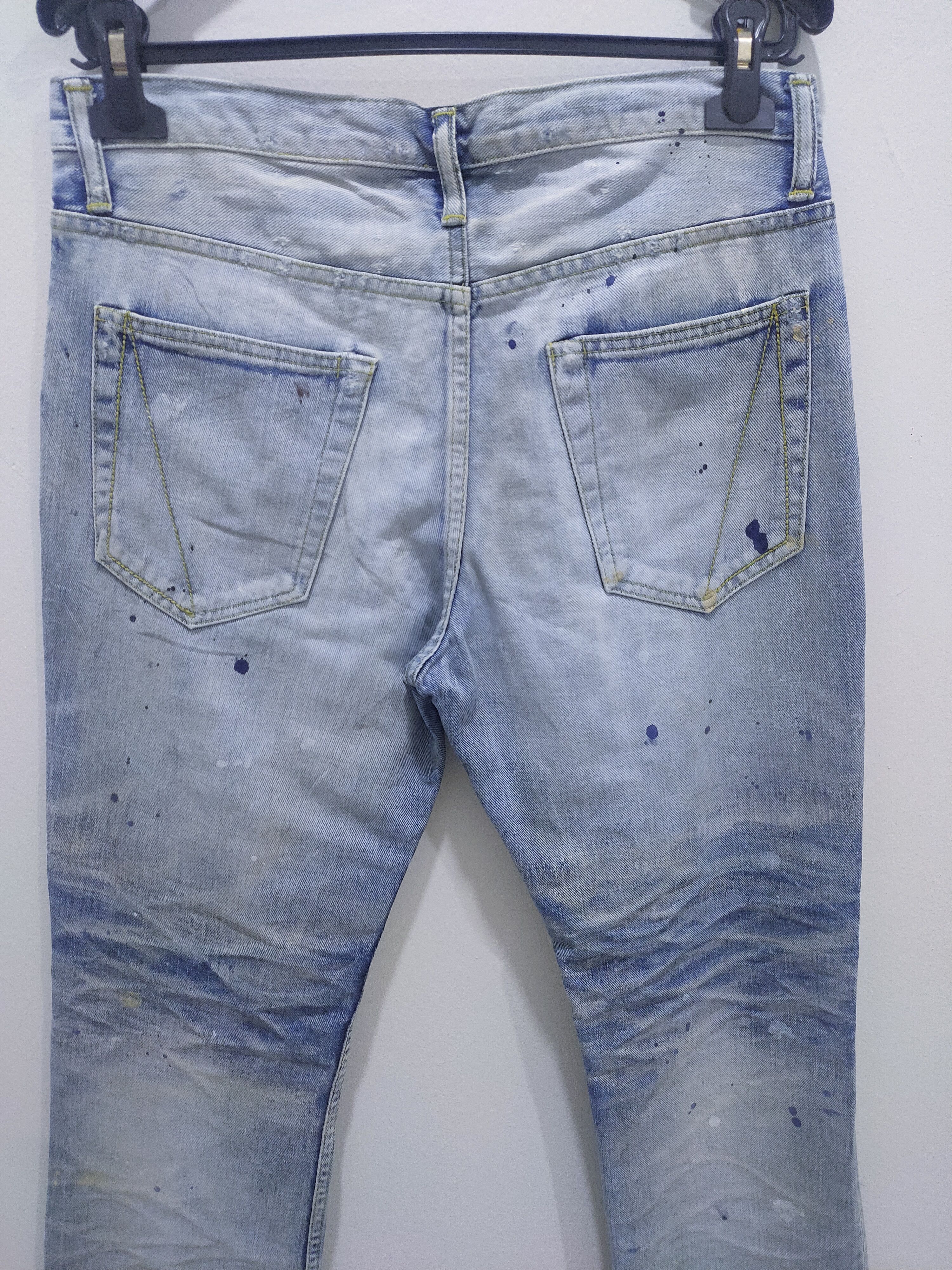 Japanese Brand × Seditionaries WIN & SONS Boro Patchwork Rugged Paint Splatter Denim Jeans Size US 30 / EU 46 - 13 Thumbnail