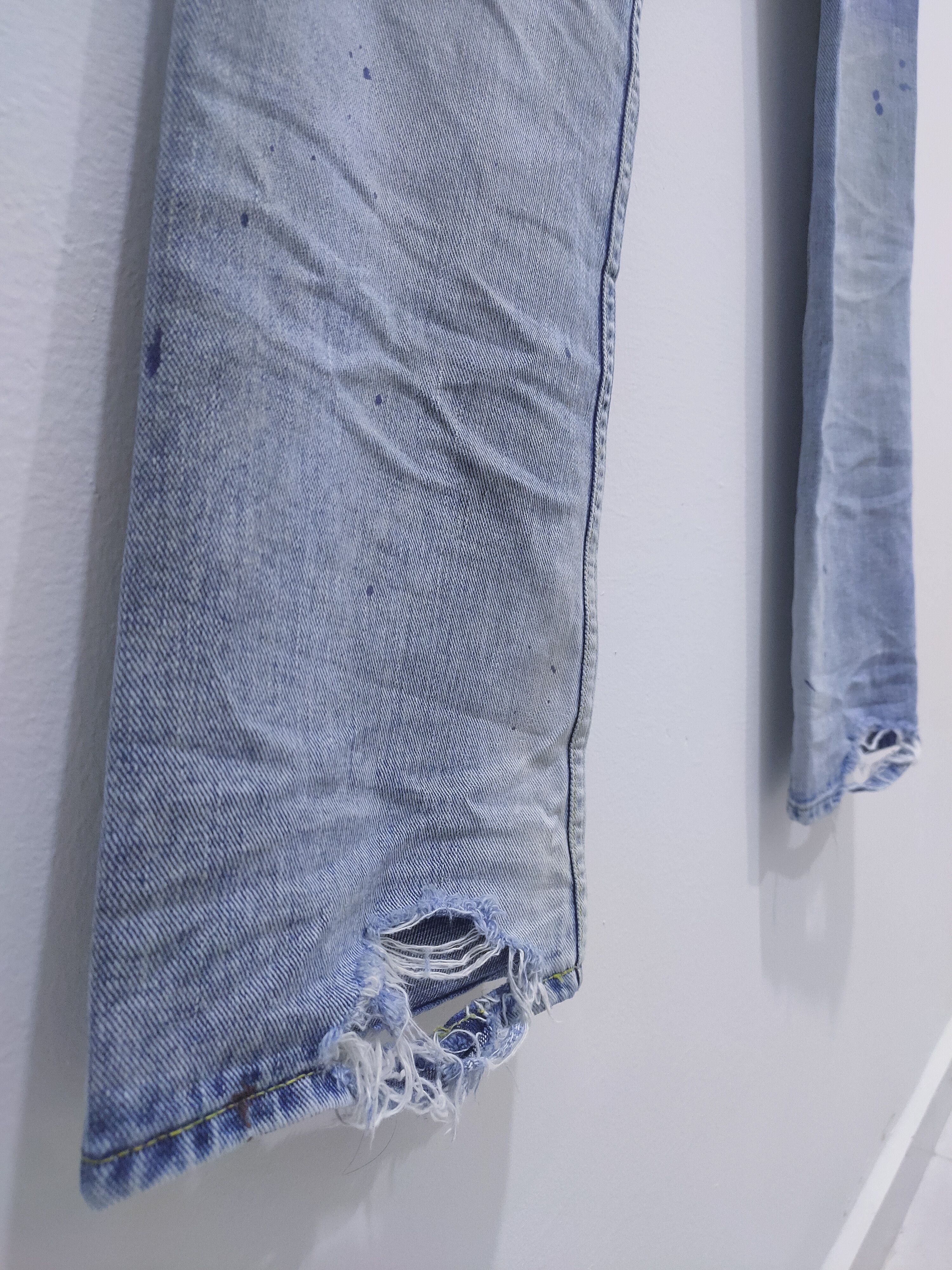 Japanese Brand × Seditionaries WIN & SONS Boro Patchwork Rugged Paint Splatter Denim Jeans Size US 30 / EU 46 - 19 Thumbnail
