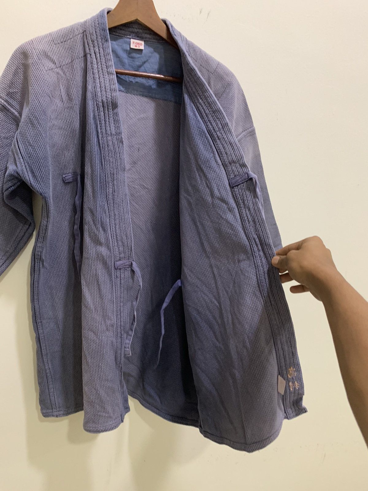Indigo × Japanese Brand VISVIM Inspired Indigo Sanjuro Noragi Denim Kimono Jacket Size US M / EU 48-50 / 2 - 18 Thumbnail