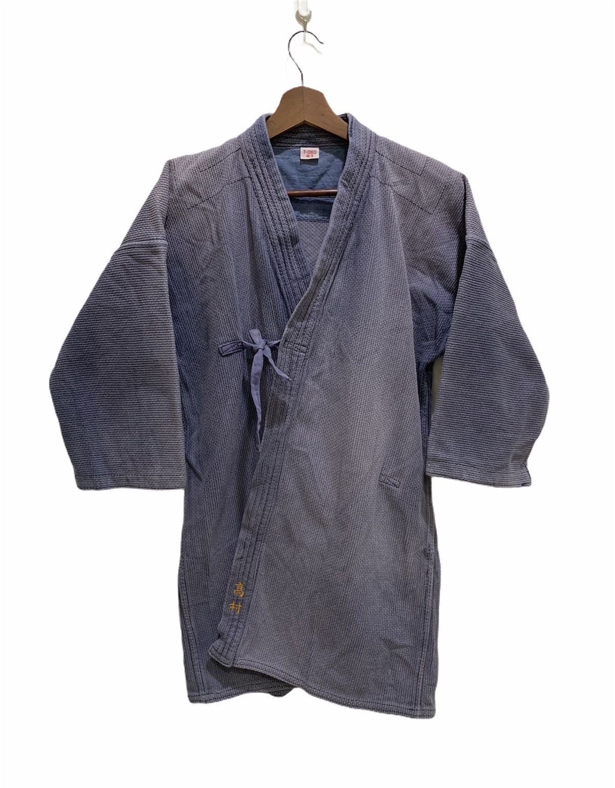 Indigo × Japanese Brand VISVIM Inspired Indigo Sanjuro Noragi Denim Kimono Jacket Size US M / EU 48-50 / 2 - 1 Thumbnail