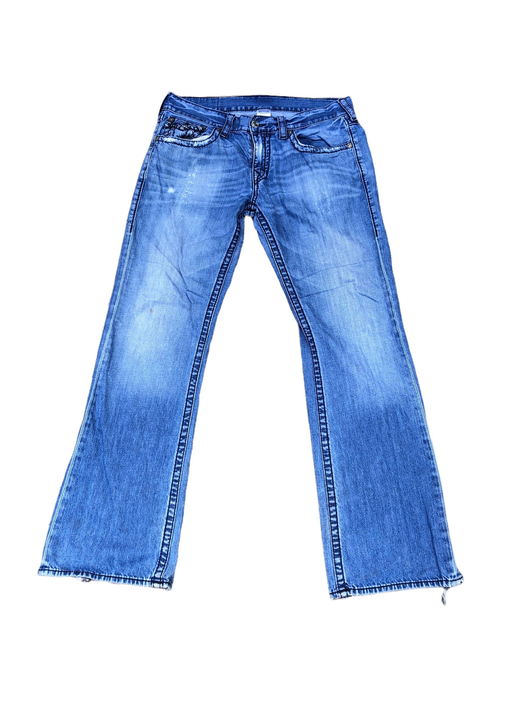 True Religion × Vintage Vintage True Religion Jeans Size 34 BOOT CUT Blue Size US 34 / EU 50 - 3 Thumbnail