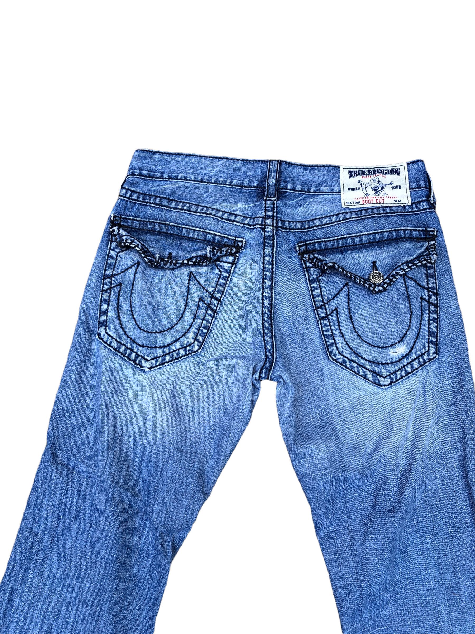 True Religion × Vintage Vintage True Religion Jeans Size 34 BOOT CUT Blue Size US 34 / EU 50 - 2 Thumbnail