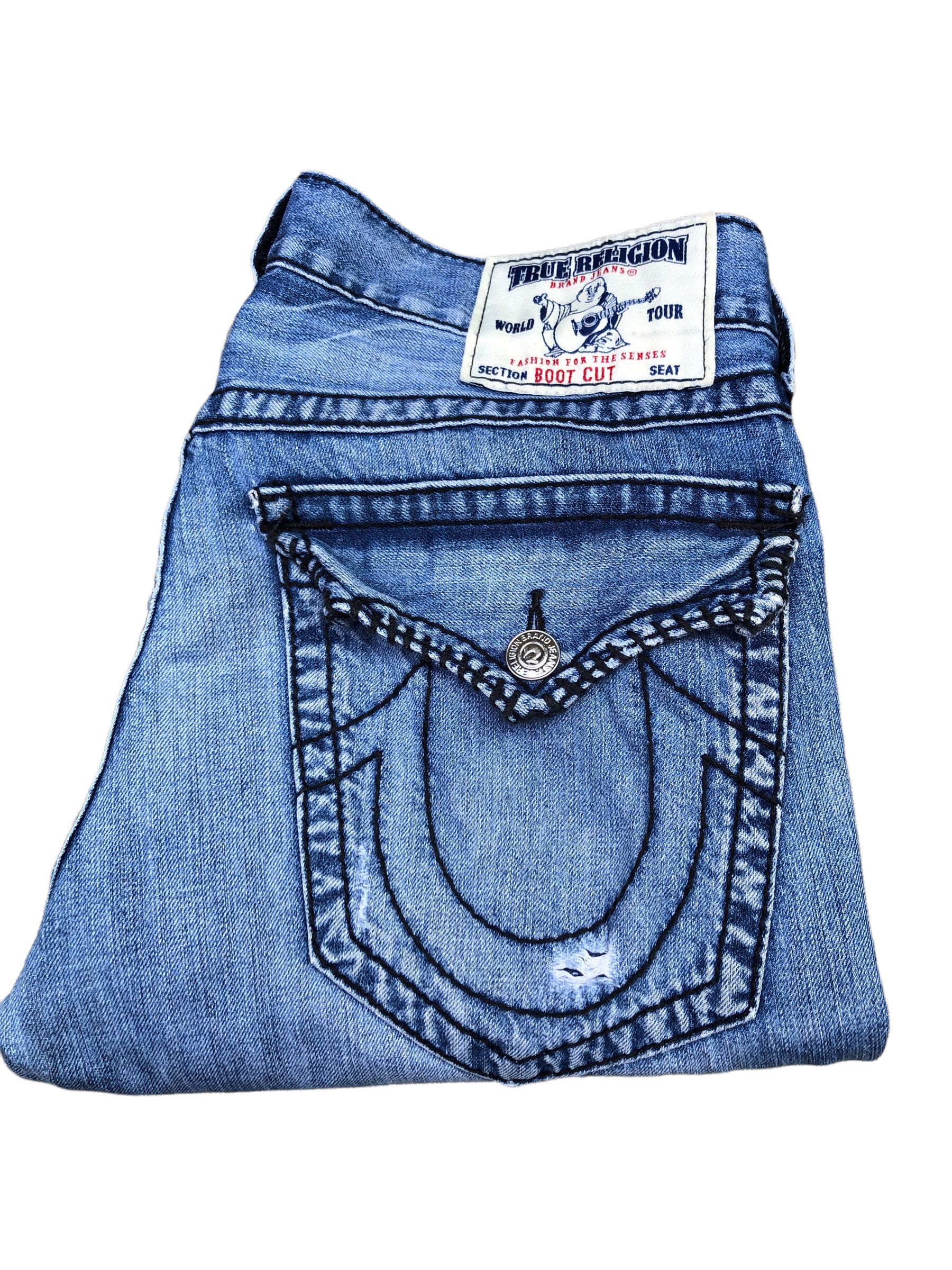 True Religion × Vintage Vintage True Religion Jeans Size 34 BOOT CUT Blue Size US 34 / EU 50 - 7 Thumbnail
