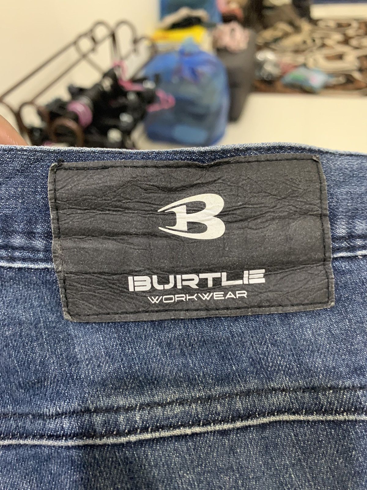 Seditionaries BURTLE 7 Pocket Workwear Patchwork Biker Denim Rider Jeans Size US 32 / EU 48 - 17 Thumbnail