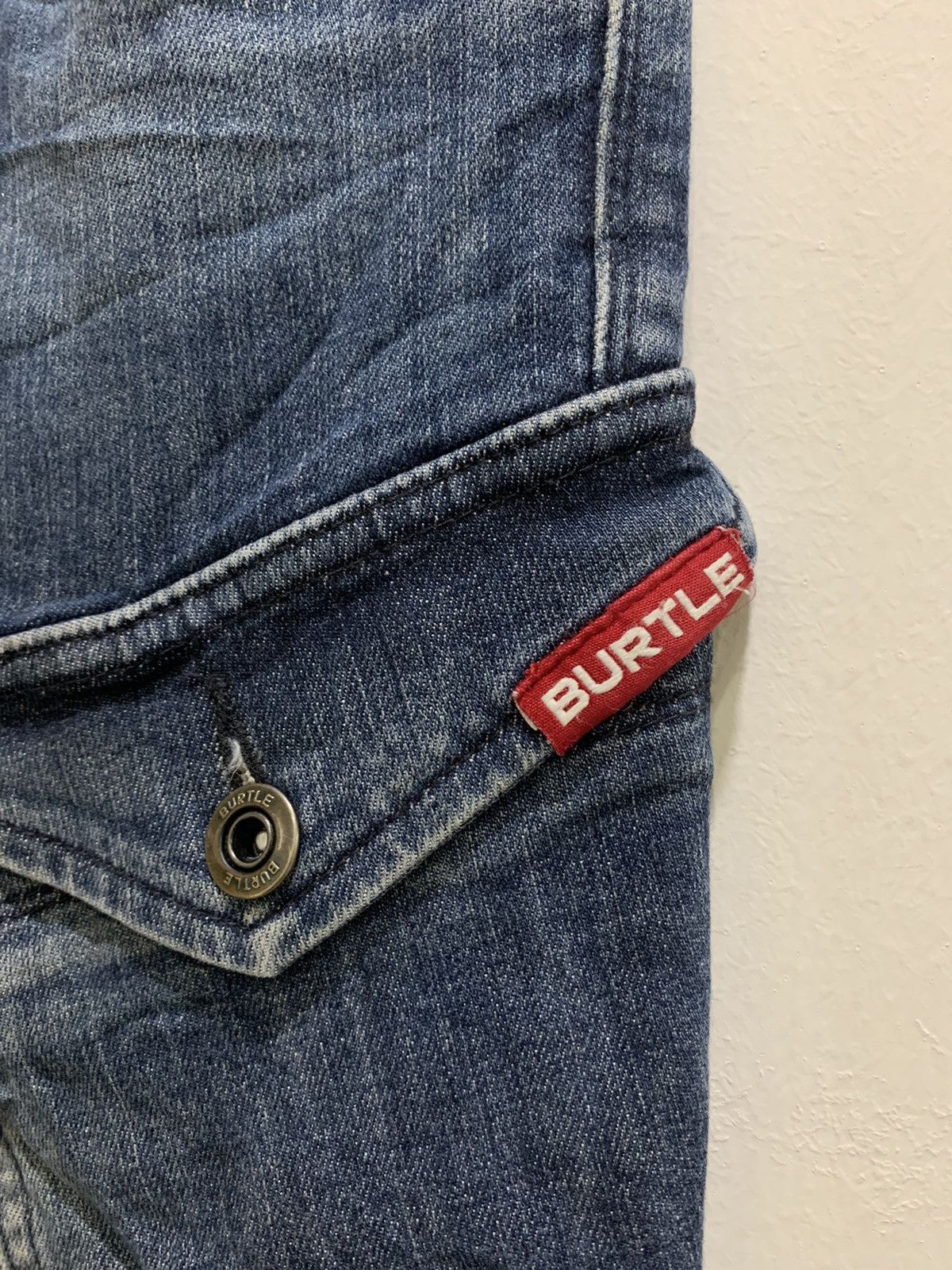 Seditionaries BURTLE 7 Pocket Workwear Patchwork Biker Denim Rider Jeans Size US 32 / EU 48 - 8 Thumbnail