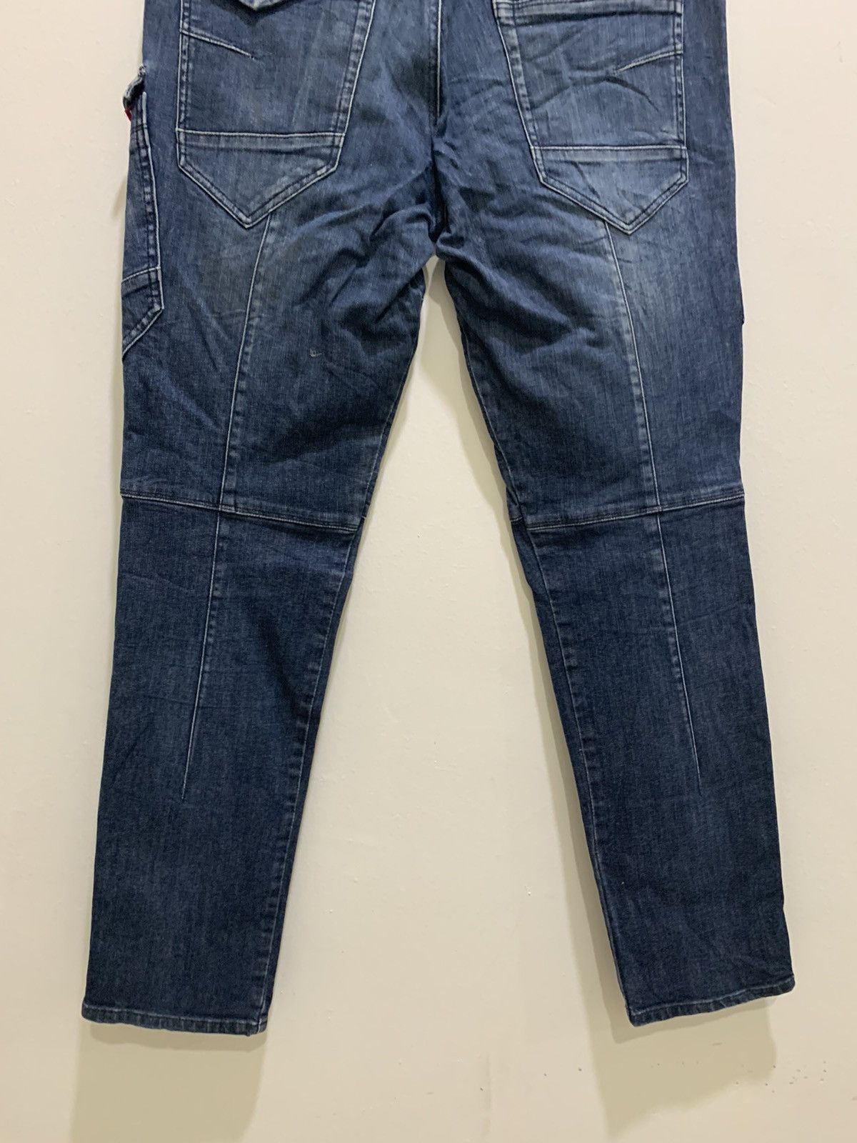 Seditionaries BURTLE 7 Pocket Workwear Patchwork Biker Denim Rider Jeans Size US 32 / EU 48 - 10 Thumbnail
