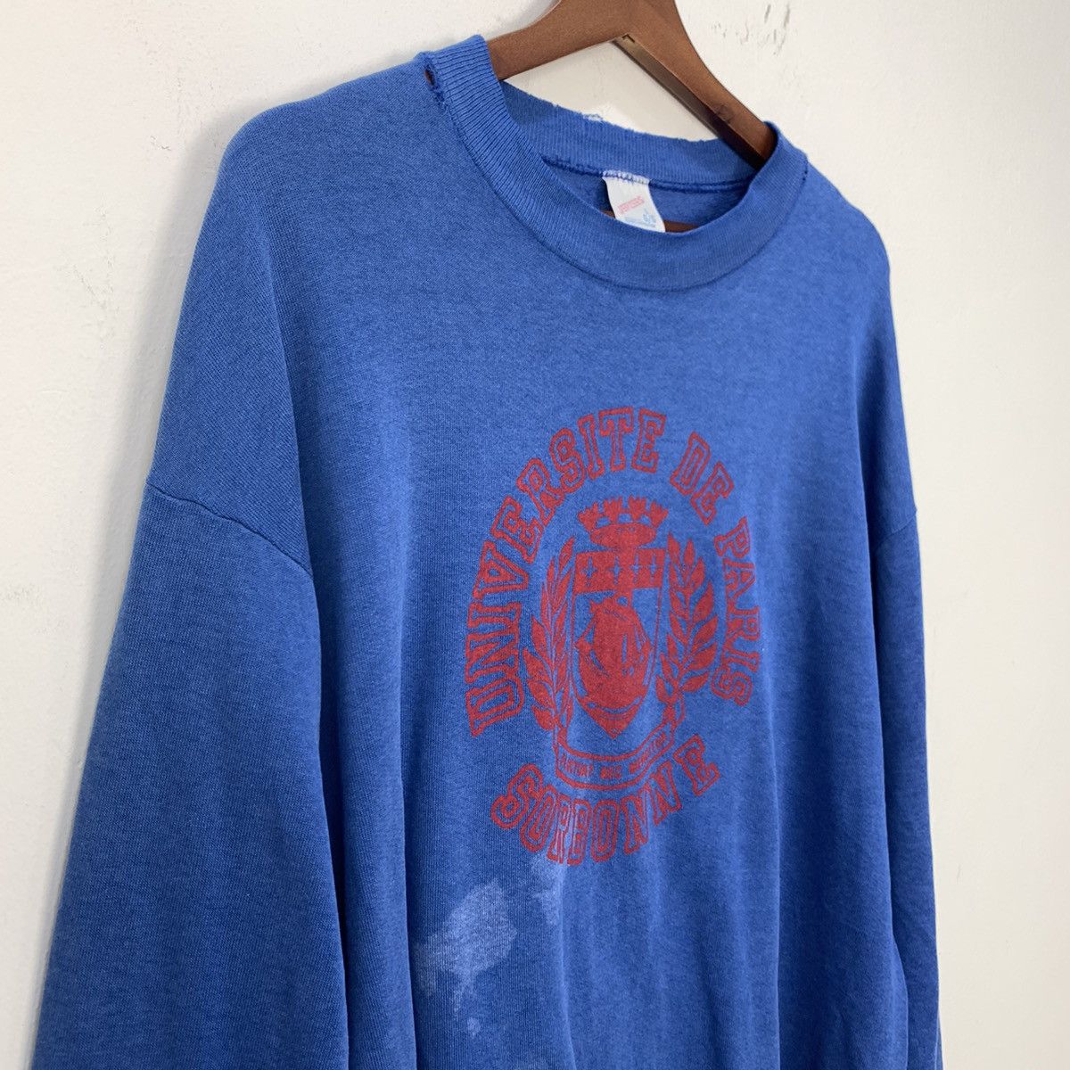 Jerzees Vintage 80s UNIVERSITE DE PARIS SORBONNE Jerzees Sweatshirt Size US L / EU 52-54 / 3 - 5 Thumbnail