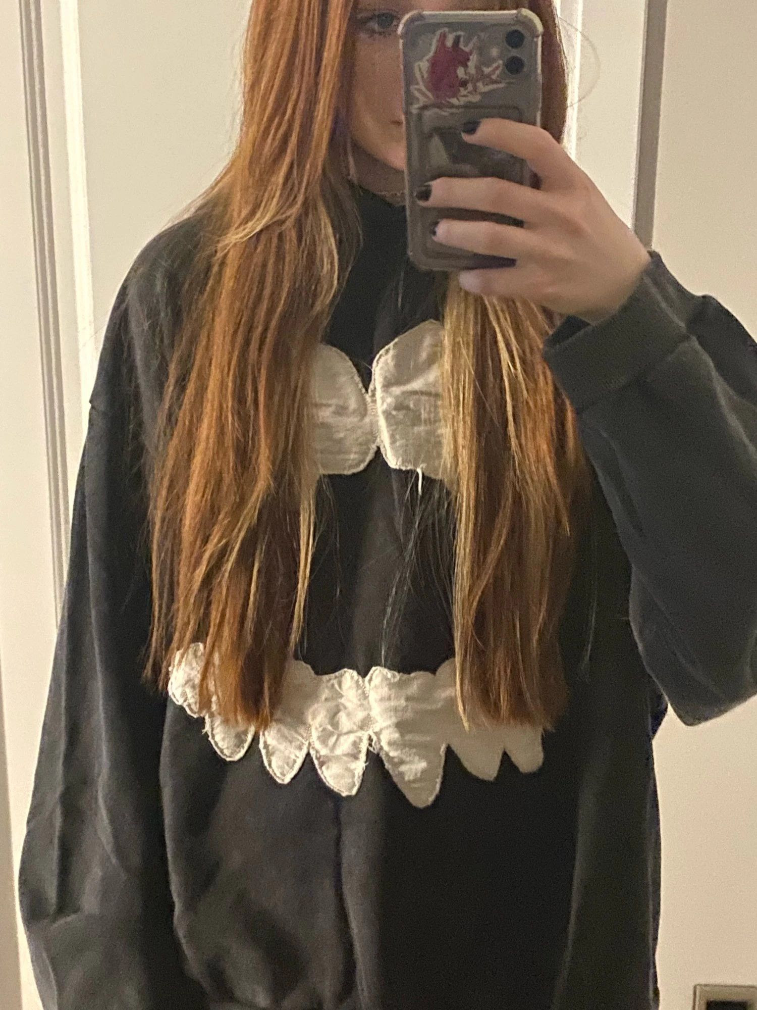 Other Grunge Hip Hop Ripped Embroidery Teeth Patch Hoodie Size US M / EU 48-50 / 2 - 2 Thumbnail