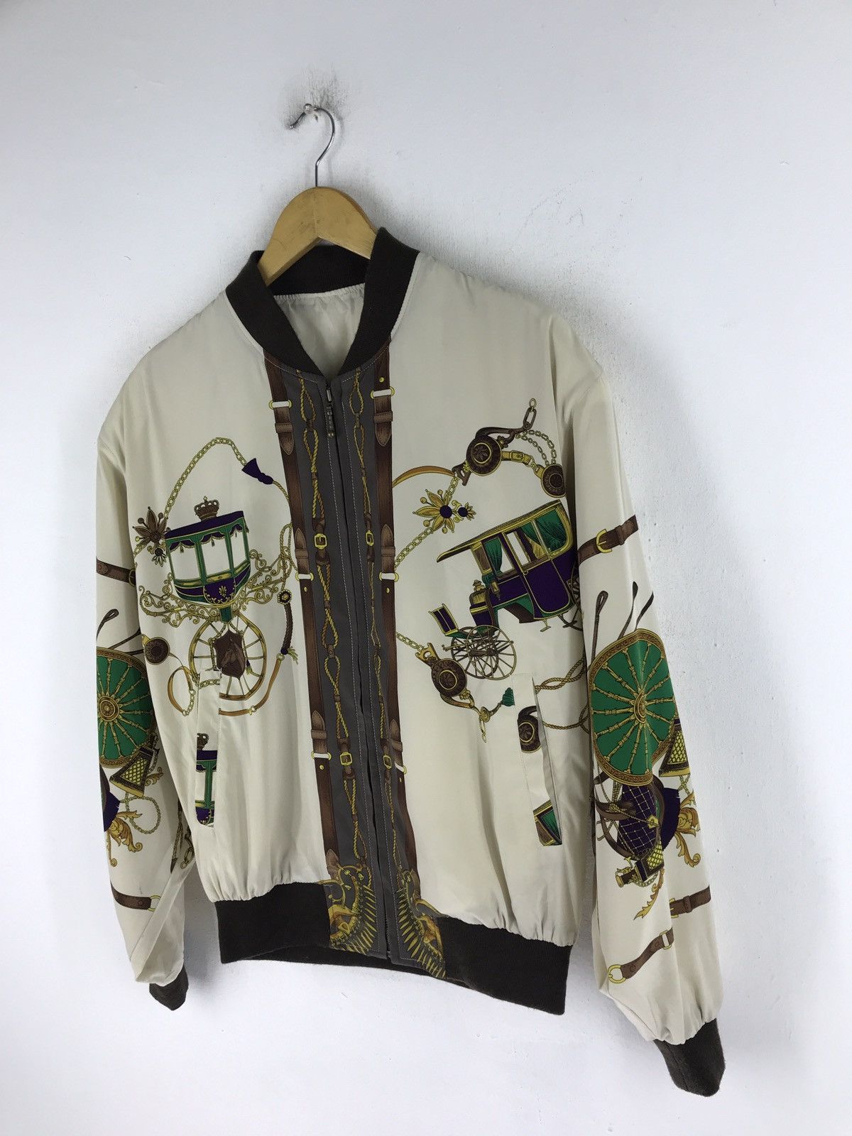Japanese Brand RARE VINTAGE BARAQUE SILK BOMBER STYLE JACKET MADE IN JAPAN Size US L / EU 52-54 / 3 - 4 Thumbnail