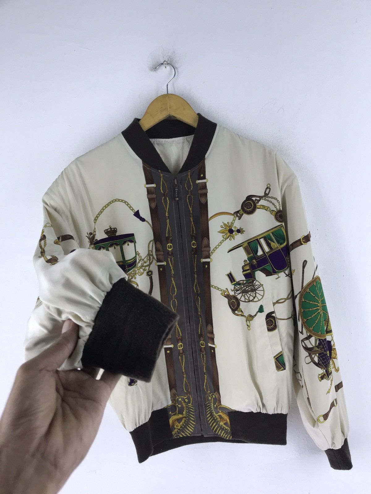 Japanese Brand RARE VINTAGE BARAQUE SILK BOMBER STYLE JACKET MADE IN JAPAN Size US L / EU 52-54 / 3 - 6 Thumbnail