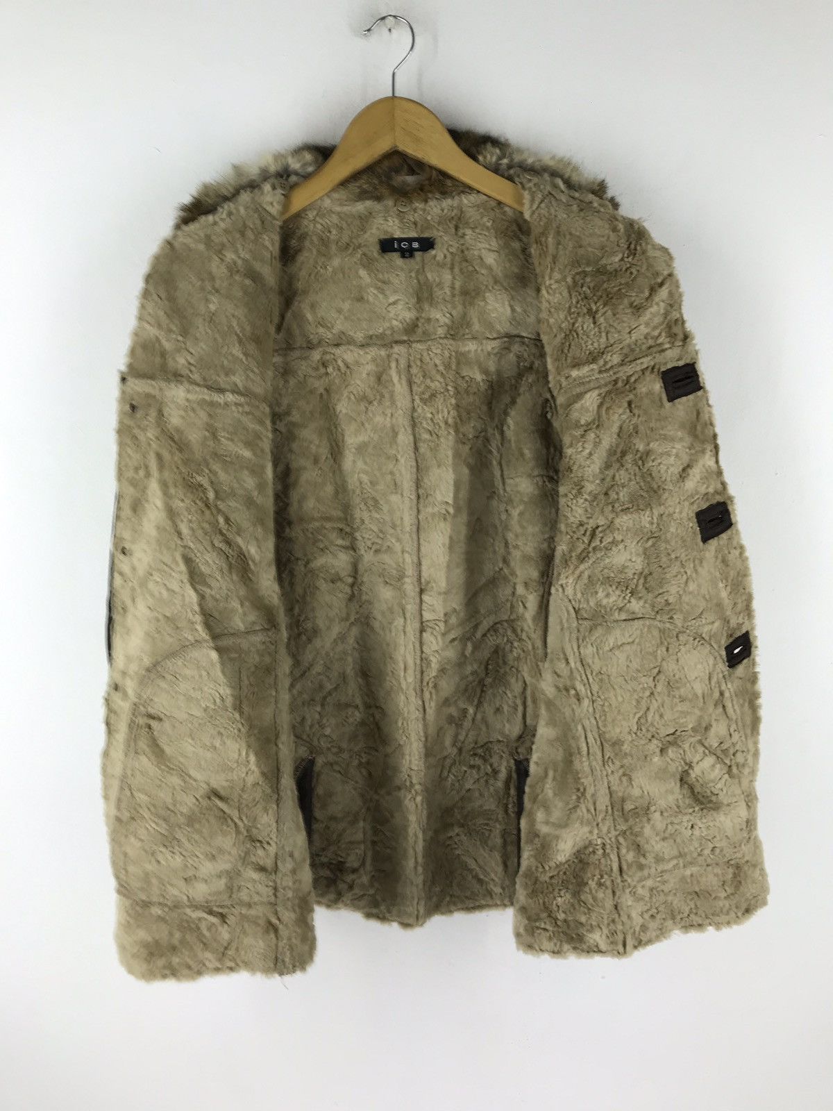 Designer × Japanese Brand × Leather ICB LEATHER JACKET ACRYLIC FUR LINING RABBIT FUR TRIM JAPAN Size US M / EU 48-50 / 2 - 7 Thumbnail