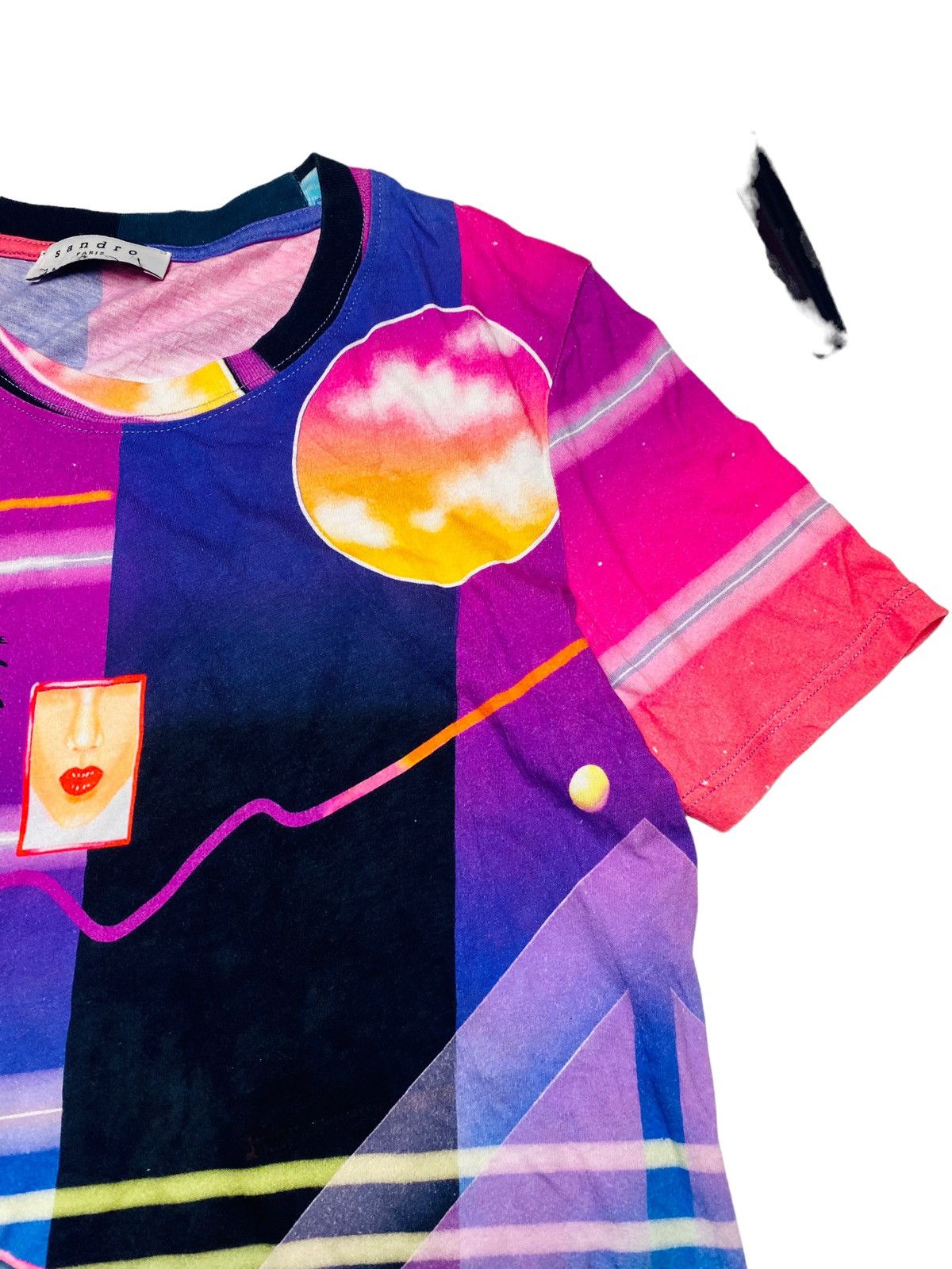 Japanese Brand × Sandro 2000s Sandro x Yoko Honda - Cyber Graphic Top Size M / US 6-8 / IT 42-44 - 5 Thumbnail