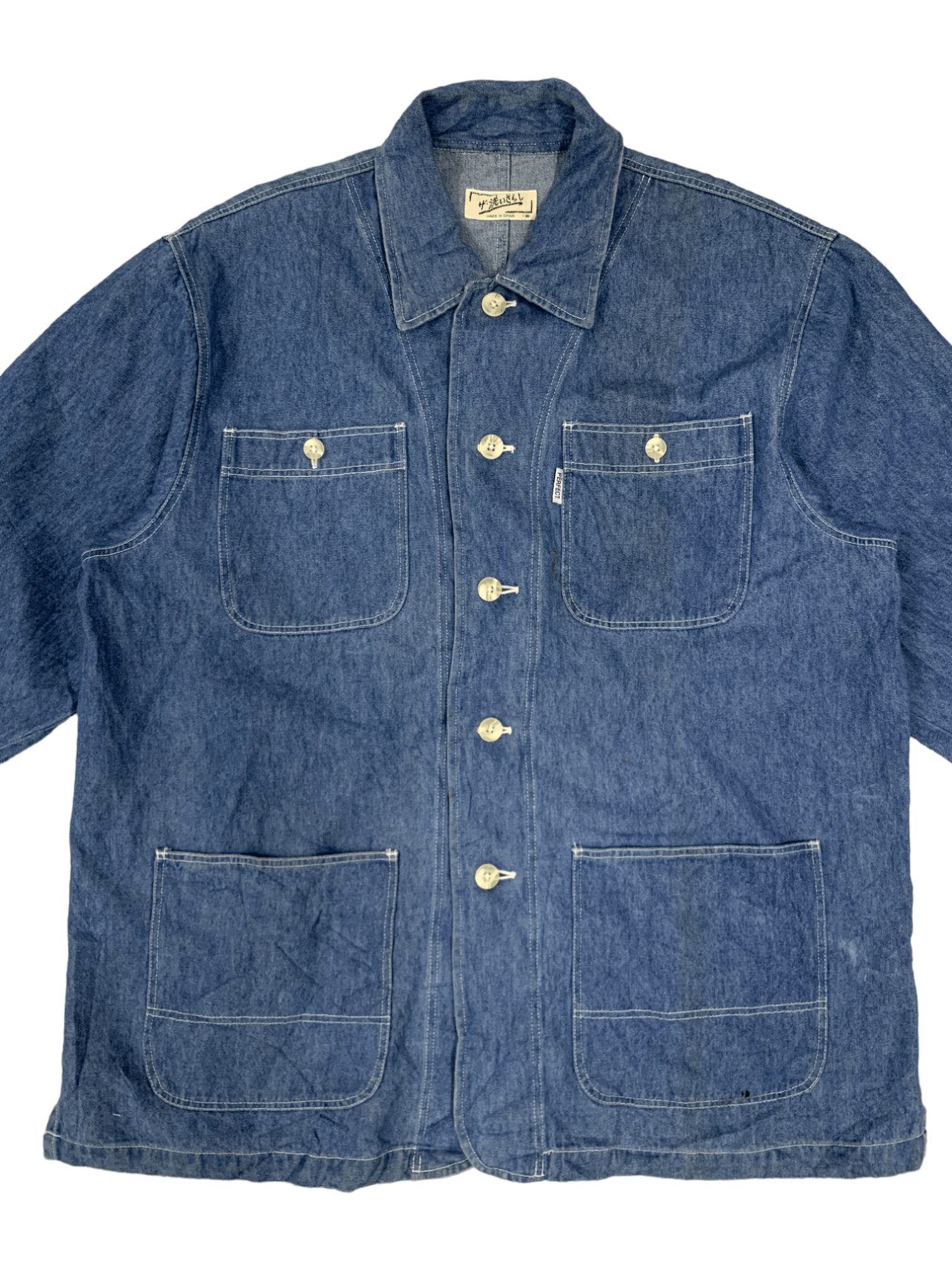 Japanese Brand SALES 🔥 Vintage Japanese Brand Chores Denim Shirt Button Up Size US M / EU 48-50 / 2 - 4 Thumbnail
