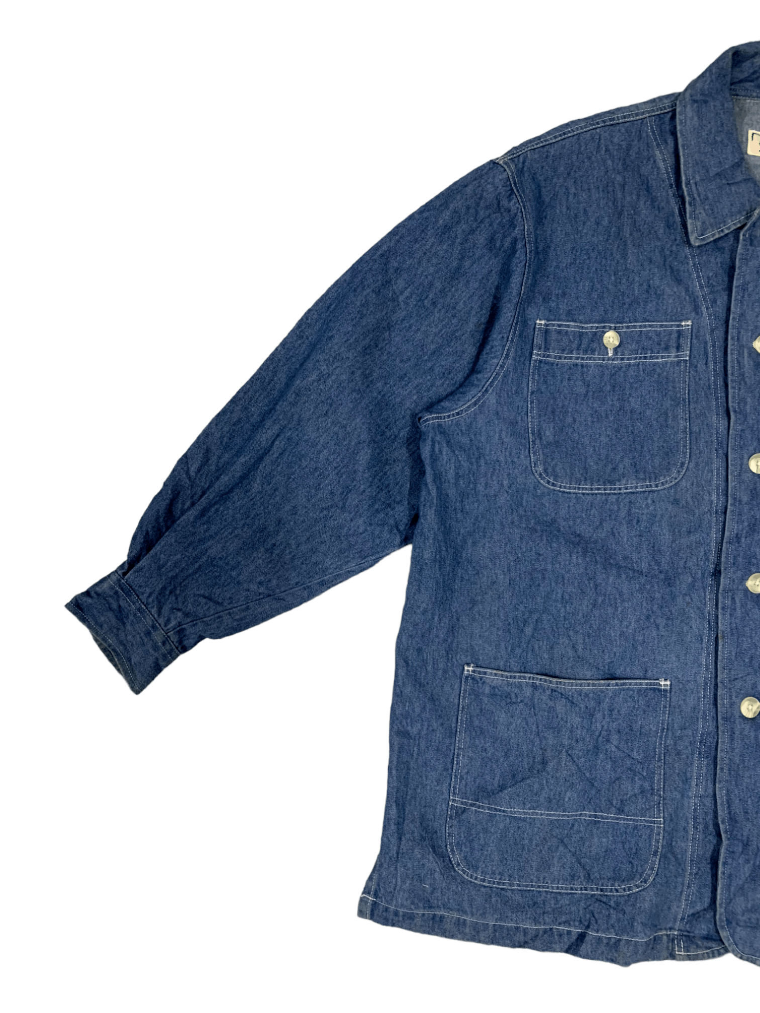 Japanese Brand SALES 🔥 Vintage Japanese Brand Chores Denim Shirt Button Up Size US M / EU 48-50 / 2 - 2 Thumbnail