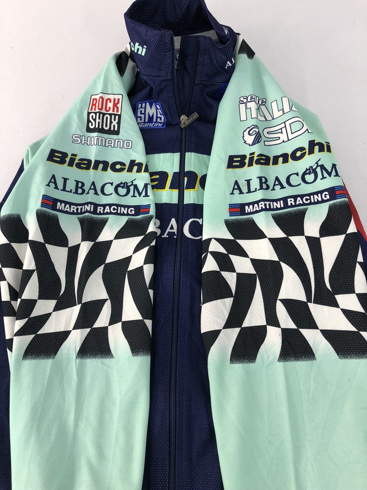 Other Vintage Cycling Santini Bianchi Albacom Martini Racing Size US L / EU 52-54 / 3 - 8 Thumbnail