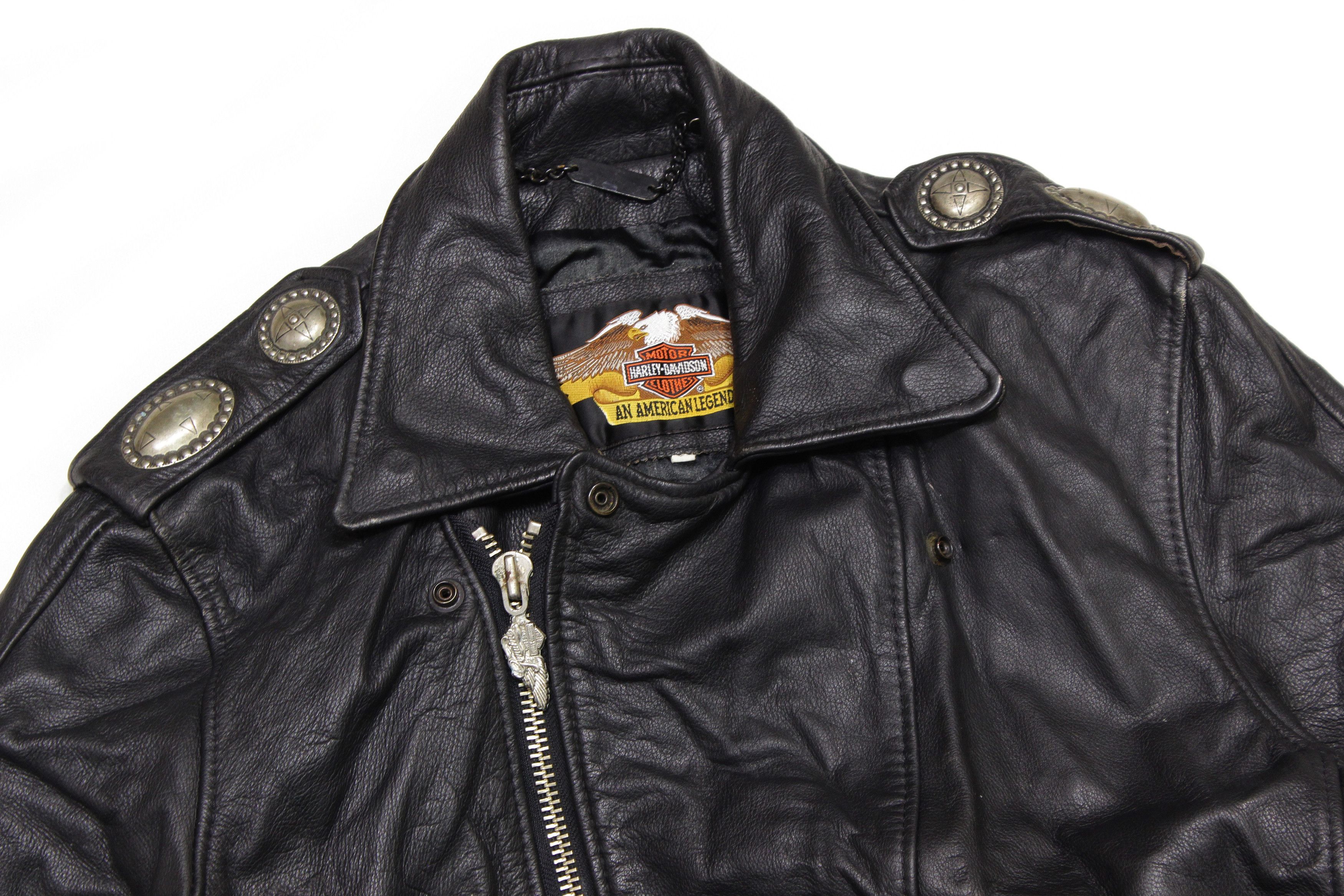 Harley Davidson 90S Leather Biker Jacket Size US M / EU 48-50 / 2 - 3 Thumbnail
