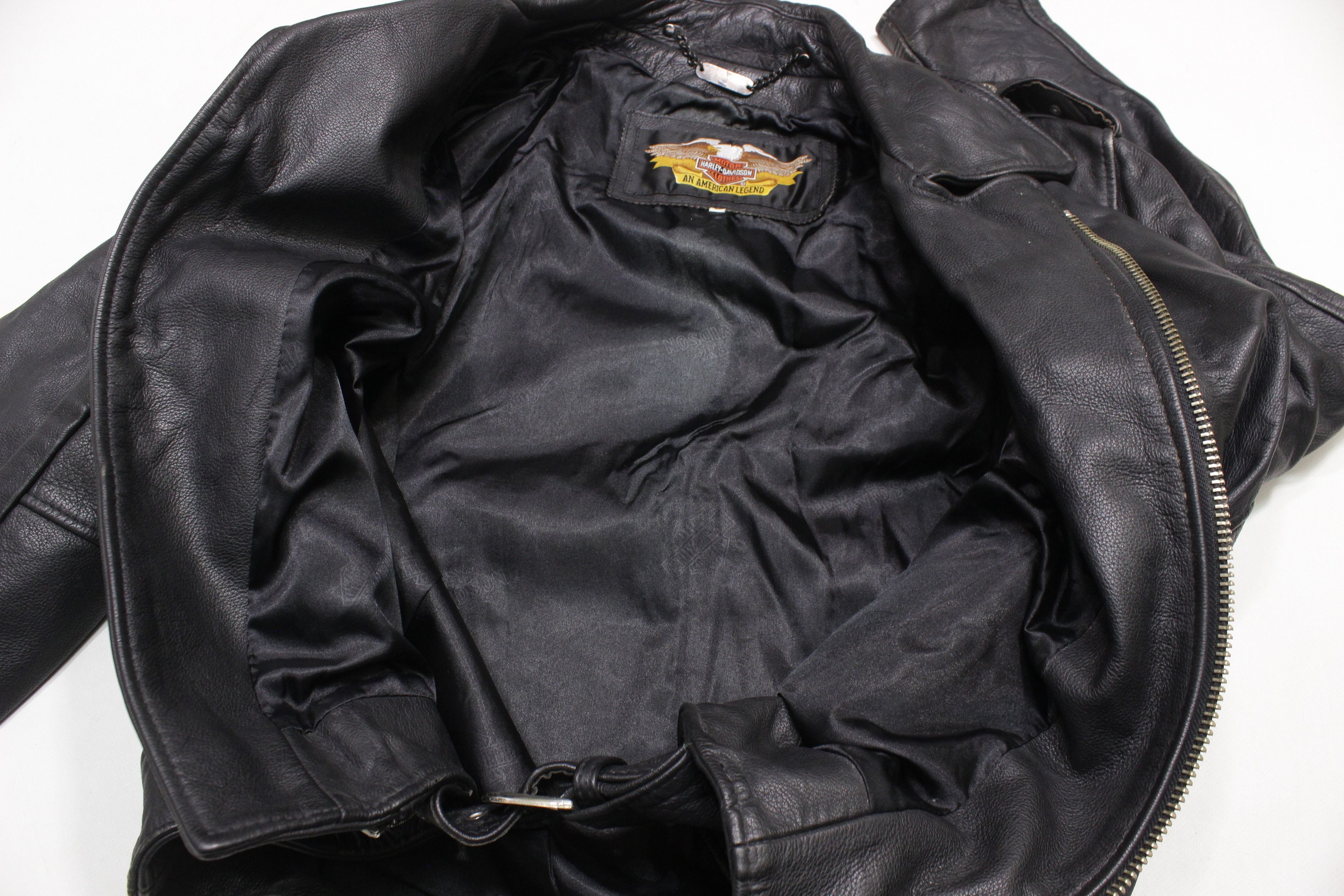 Harley Davidson 90S Leather Biker Jacket Size US M / EU 48-50 / 2 - 9 Thumbnail