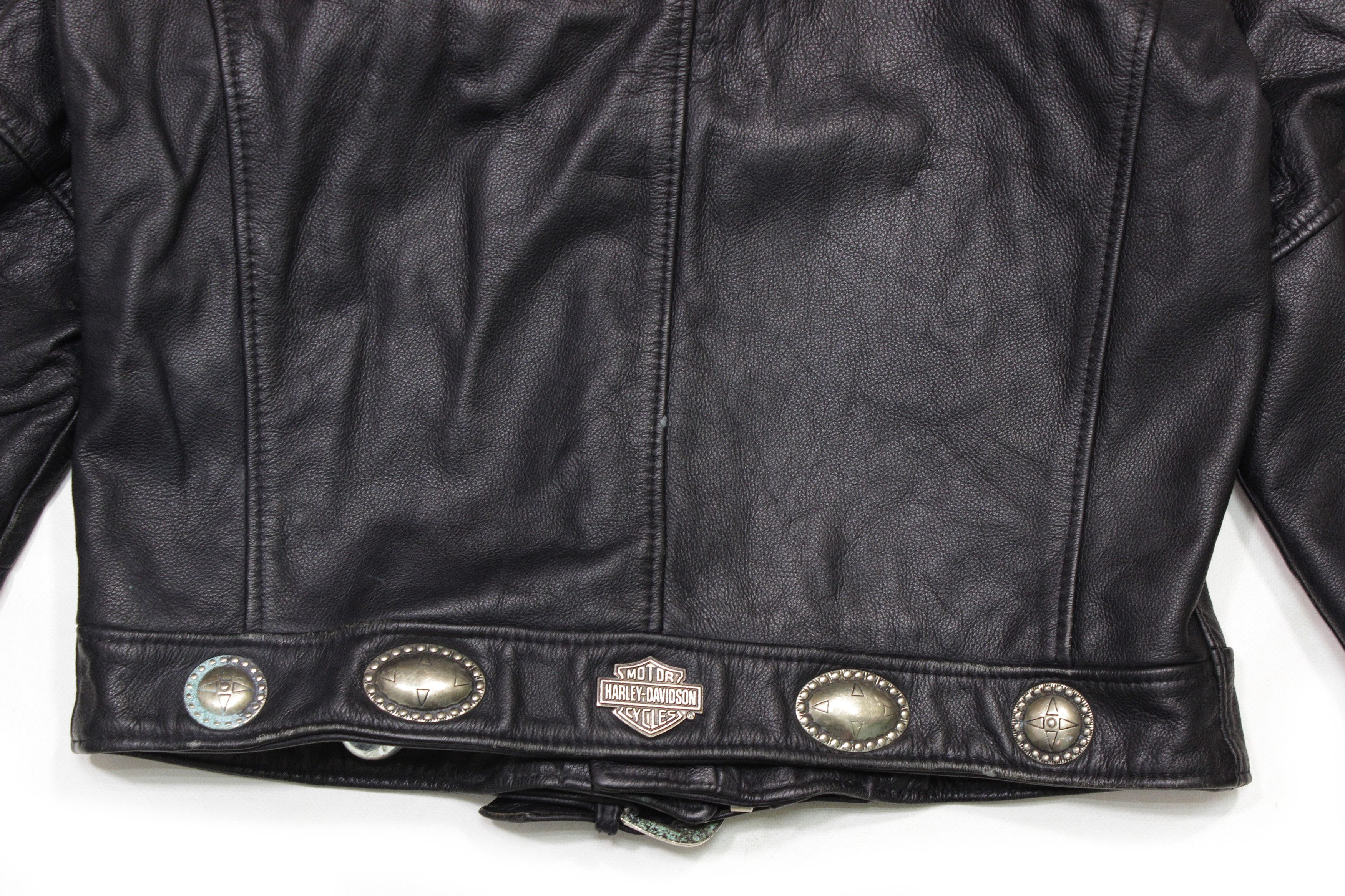Harley Davidson 90S Leather Biker Jacket Size US M / EU 48-50 / 2 - 6 Thumbnail