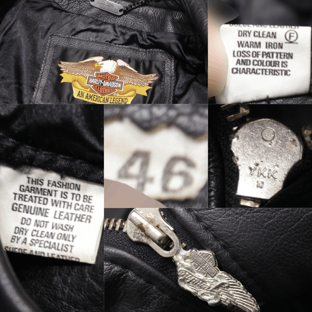 Harley Davidson 90S Leather Biker Jacket Size US M / EU 48-50 / 2 - 11 Thumbnail