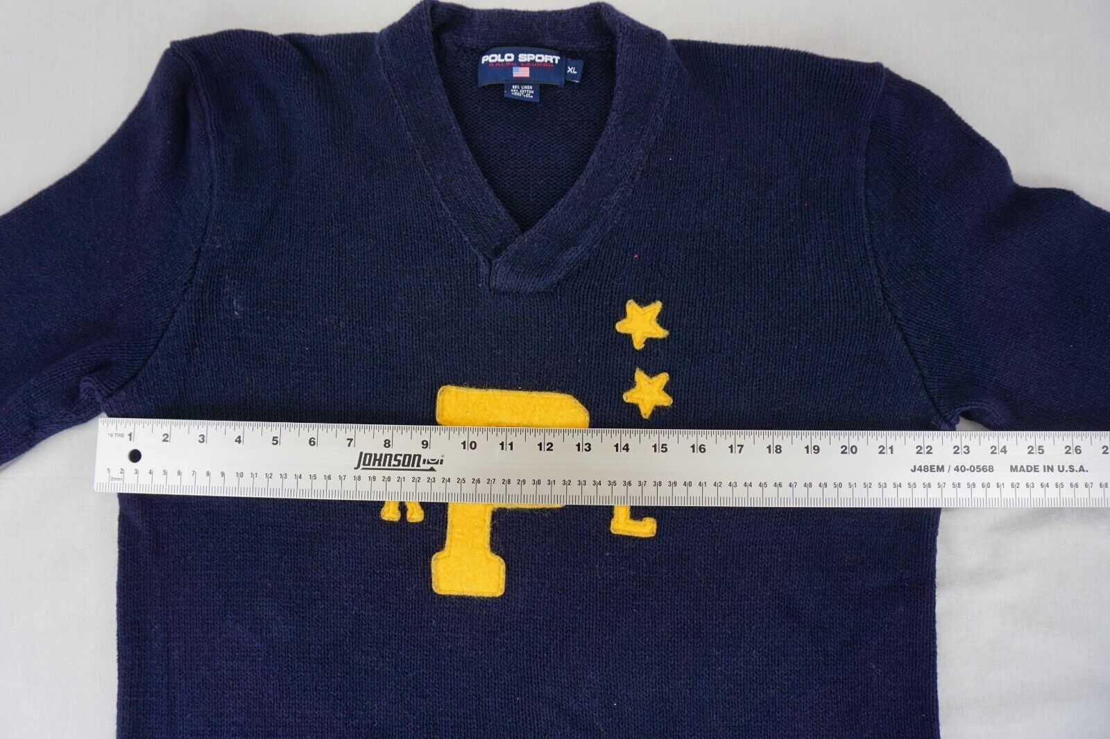 Polo Ralph Lauren × Ralph Lauren Vintage Polo Ralph Lauren Sport RPL V-neck sweater XL Size US XL / EU 56 / 4 - 4 Thumbnail