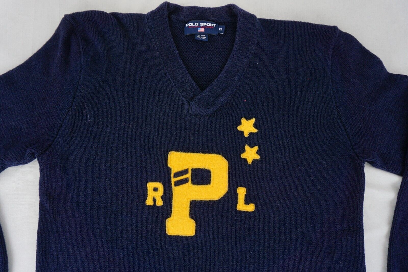 Polo Ralph Lauren × Ralph Lauren Vintage Polo Ralph Lauren Sport RPL V-neck sweater XL Size US XL / EU 56 / 4 - 8 Thumbnail