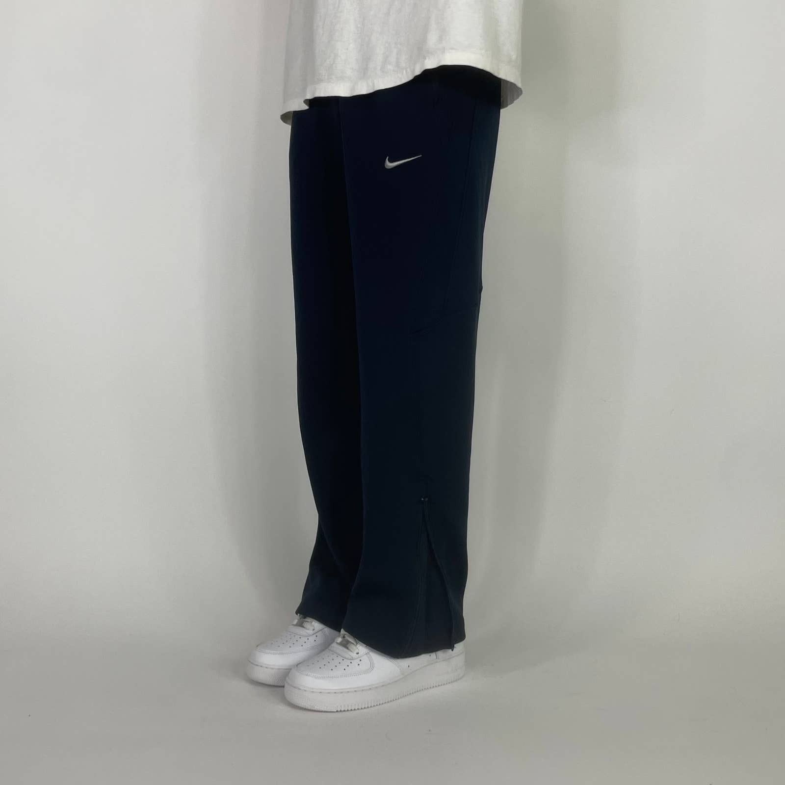Nike × Vintage Super Sick Vintage 90's Retro Nike Blue Flared Sweatpants Size US 30 / EU 46 - 1 Thumbnail