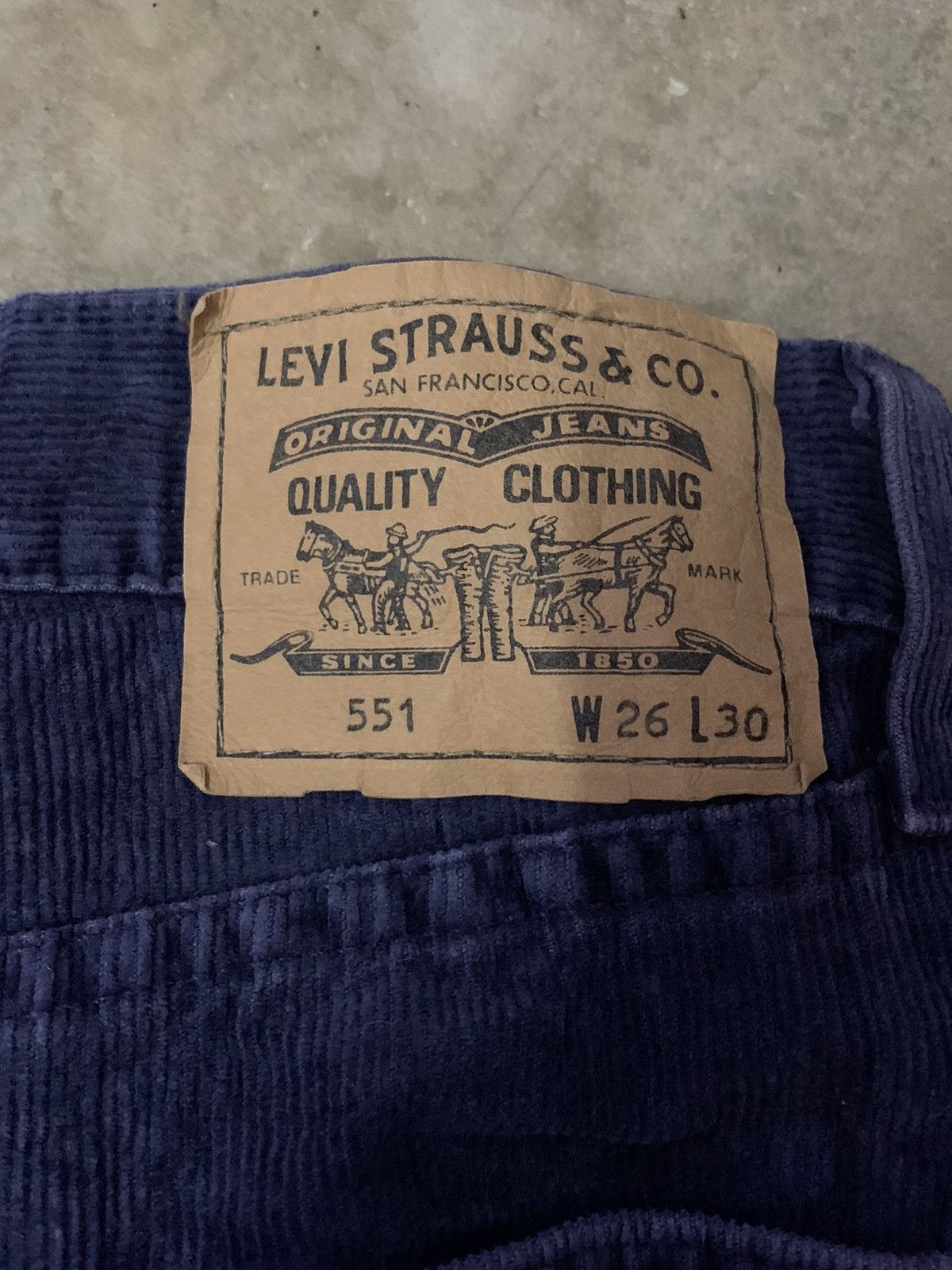 Levi's Vintage Clothing Vintage 70’s 80’s Levi’s 551 Stamp Button 3 Coudroy Denim Size US 26 / EU 42 - 8 Thumbnail