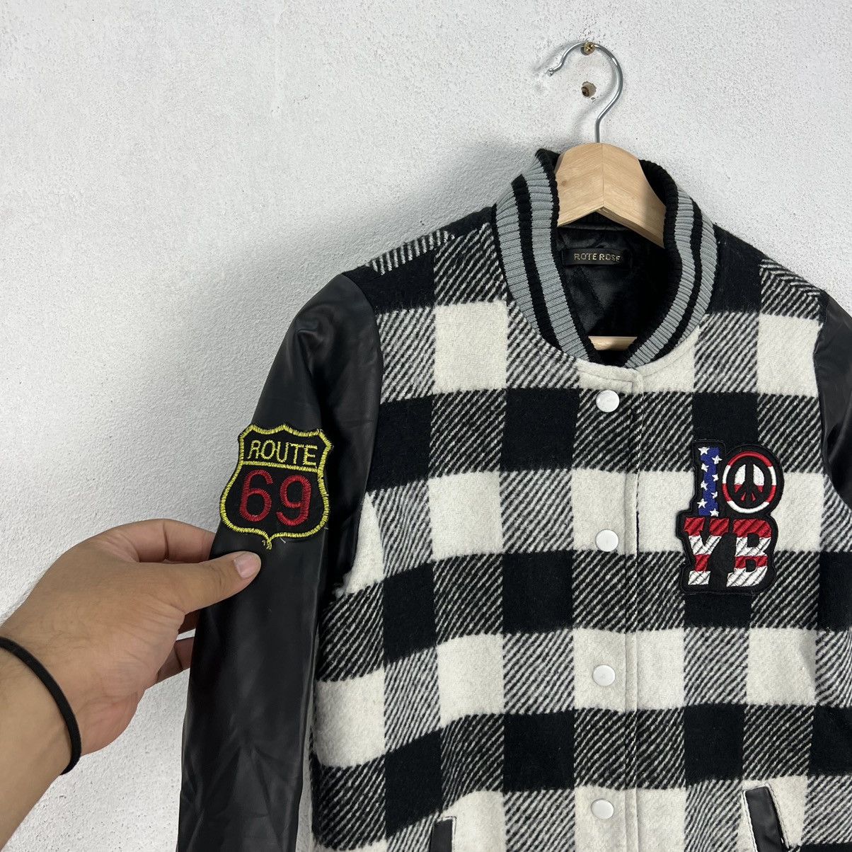 Japanese Brand RARE TARTAN DESIGN VARSITY JACKET ROTE ROSE BIG LOGO Size US M / EU 48-50 / 2 - 6 Thumbnail