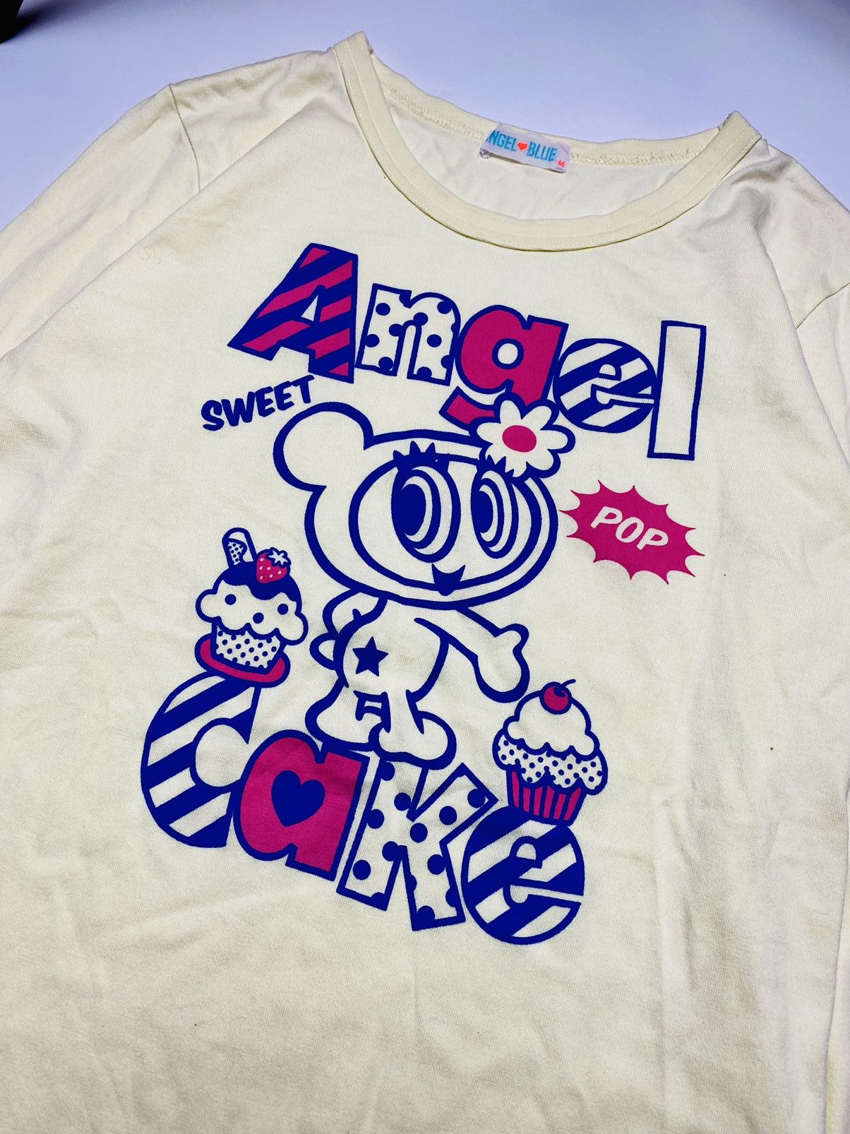 Angel Blue 2000s Angel Blue - Iconice Masctos Nakamura Kun LS Baby Tee Size M / US 6-8 / IT 42-44 - 2 Thumbnail