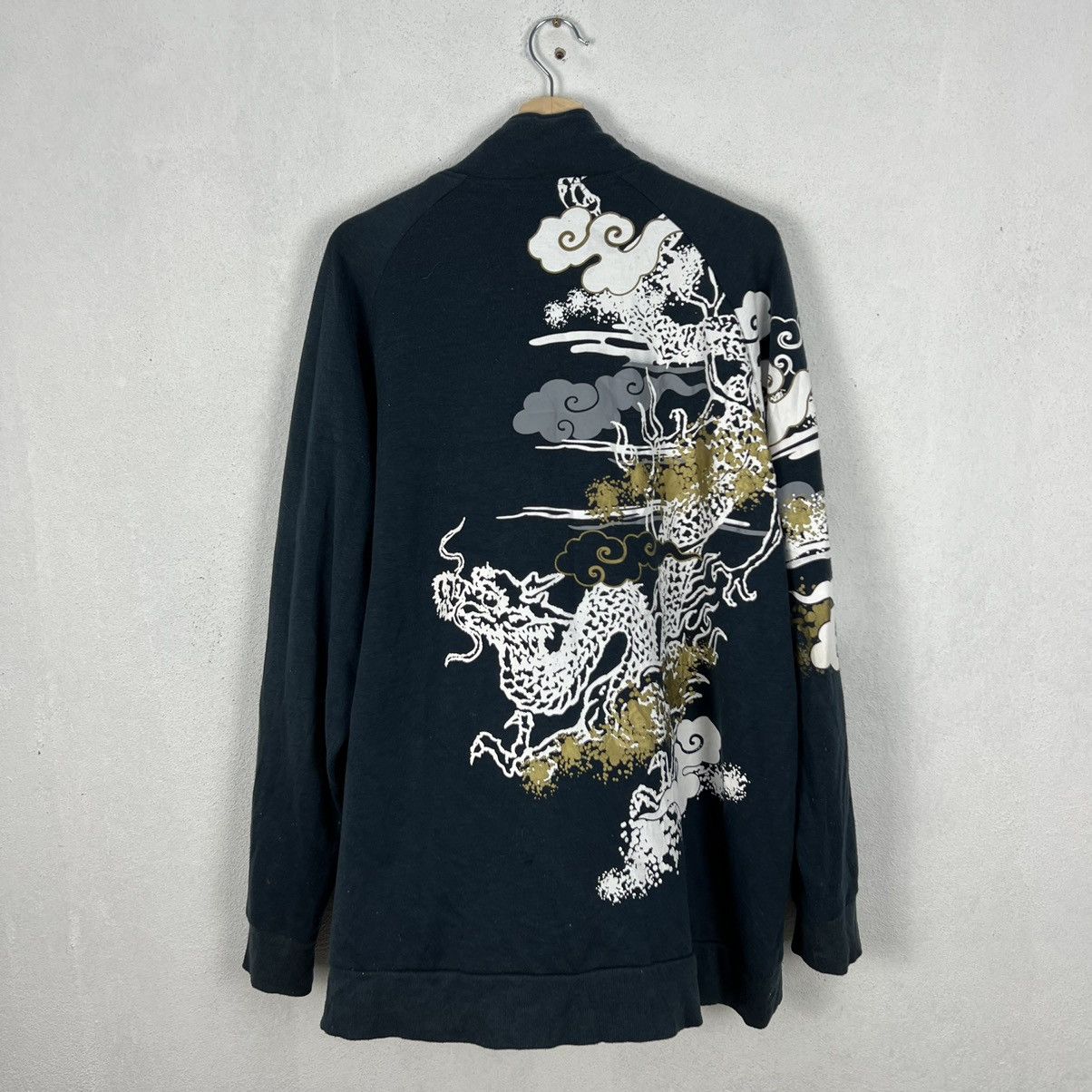 Japanese Brand RARE BIG SIZE SUKAJAN FISH COIL OVERPRINT ZIPPER JACKET Size US XXL / EU 58 / 5 - 7 Thumbnail