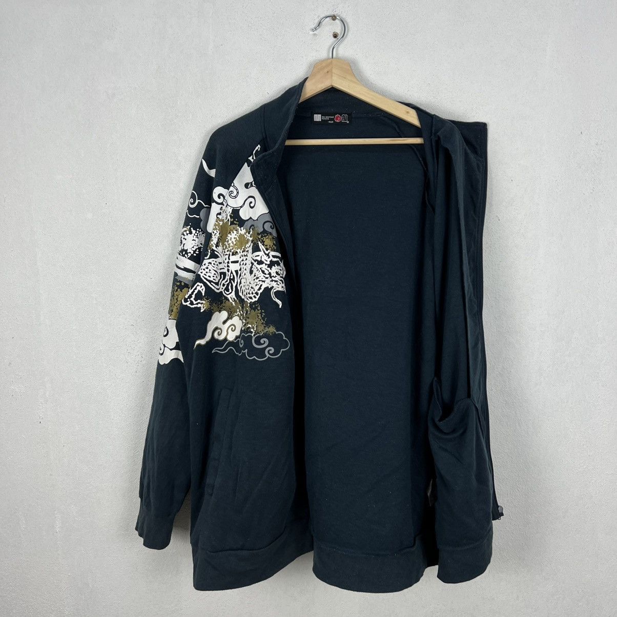 Japanese Brand RARE BIG SIZE SUKAJAN FISH COIL OVERPRINT ZIPPER JACKET Size US XXL / EU 58 / 5 - 9 Thumbnail