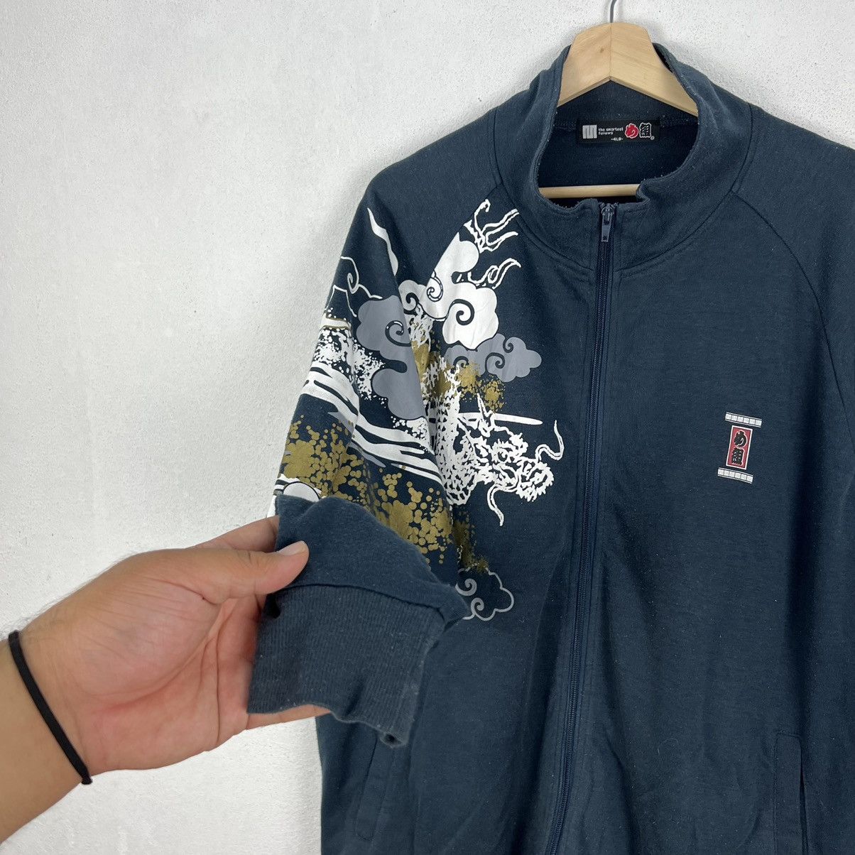 Japanese Brand RARE BIG SIZE SUKAJAN FISH COIL OVERPRINT ZIPPER JACKET Size US XXL / EU 58 / 5 - 6 Thumbnail