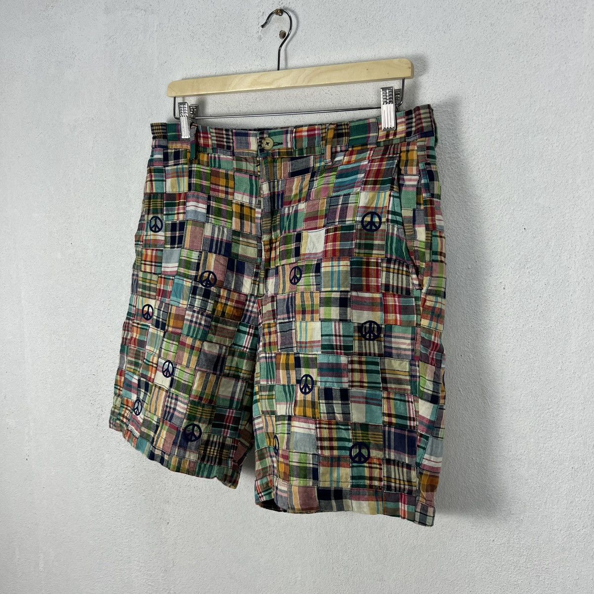 Japanese Brand RARE PATCHWORK DESIGN SHORT PANTS BERLE VINTAGE Size US 32 / EU 48 - 2 Thumbnail